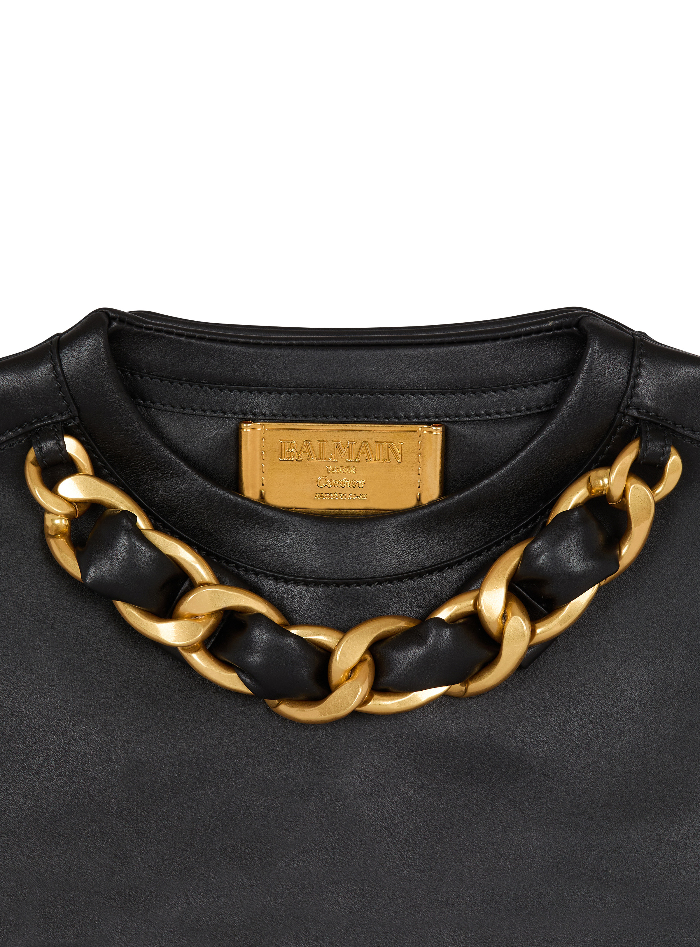 Crewneck zipped calfskin pouch 7