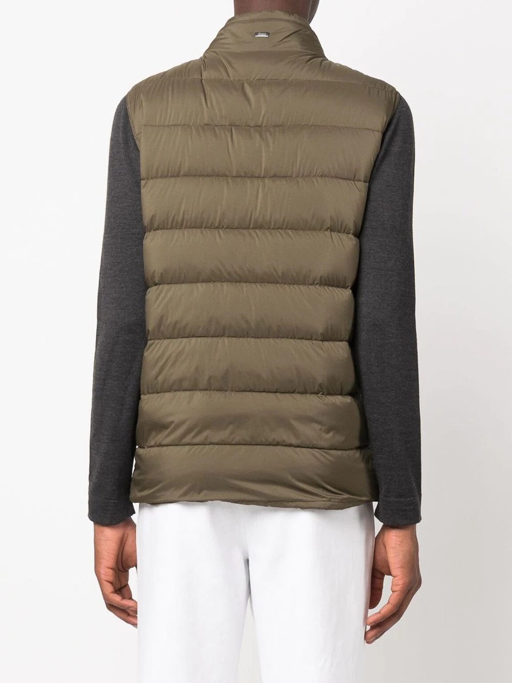 zip-up padded down gilet - 4