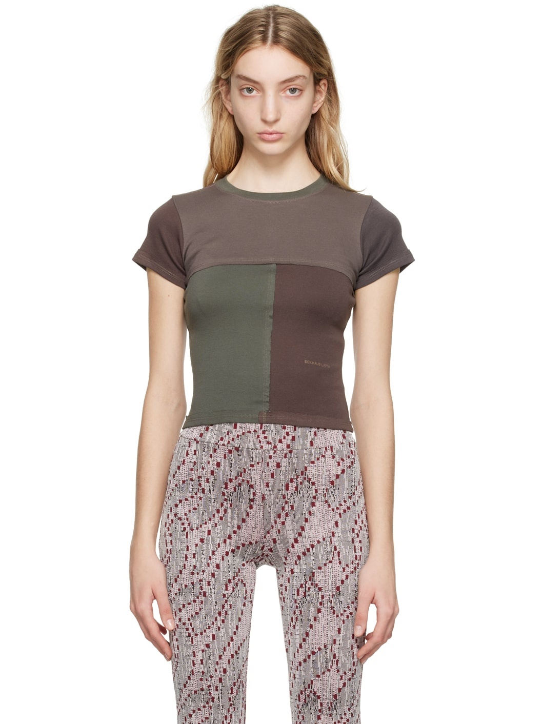 Brown Lapped T-Shirt - 1