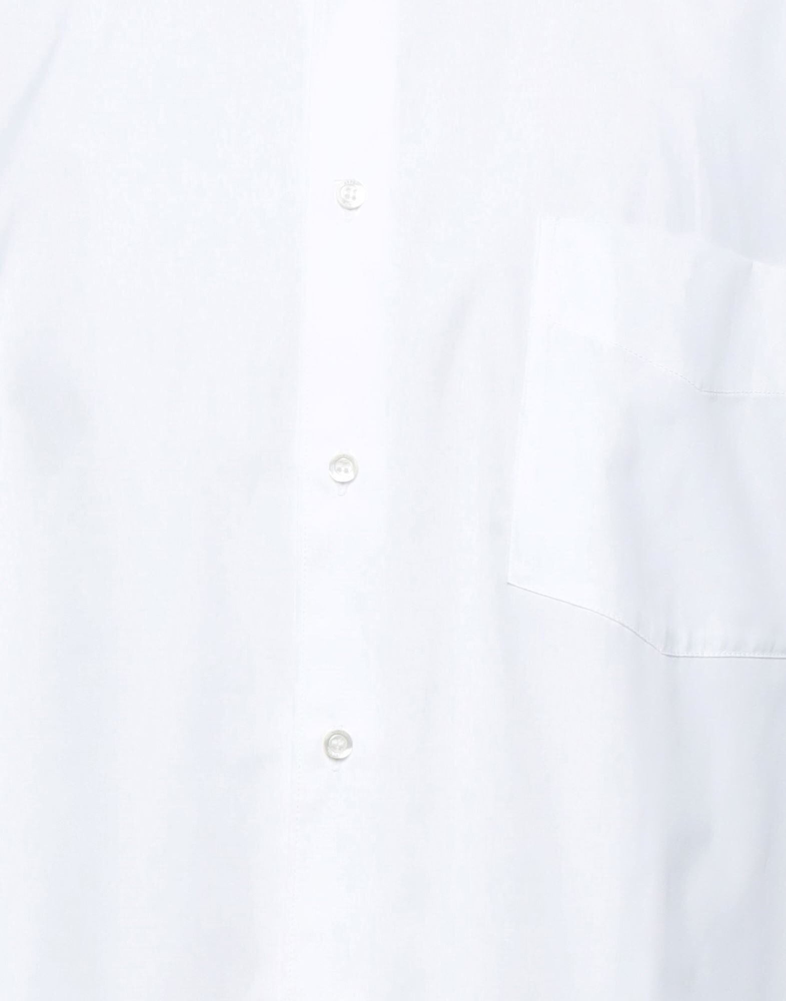 White Men's Solid Color Shirt - 4