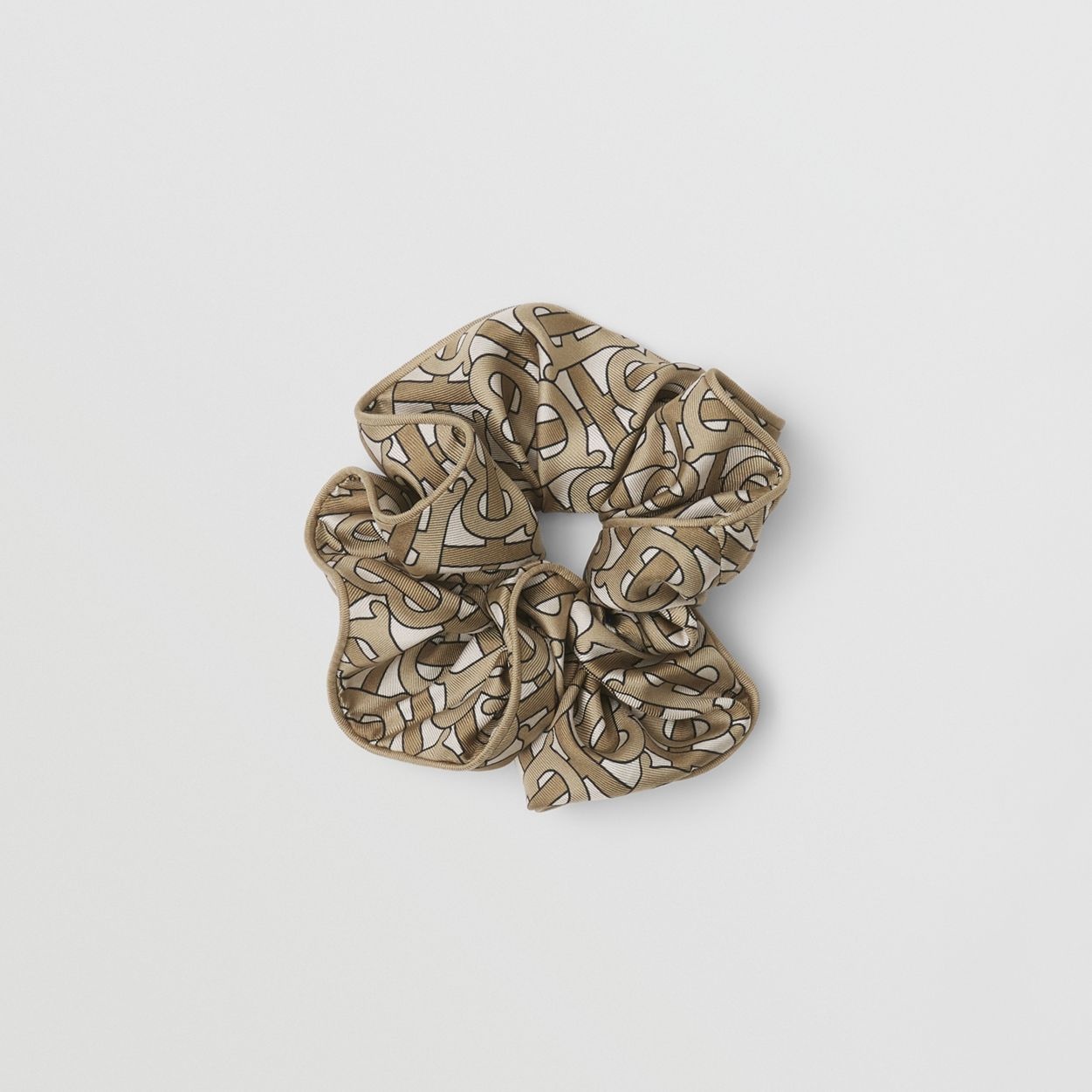 Monogram Print Silk Twill Scrunchie - 4