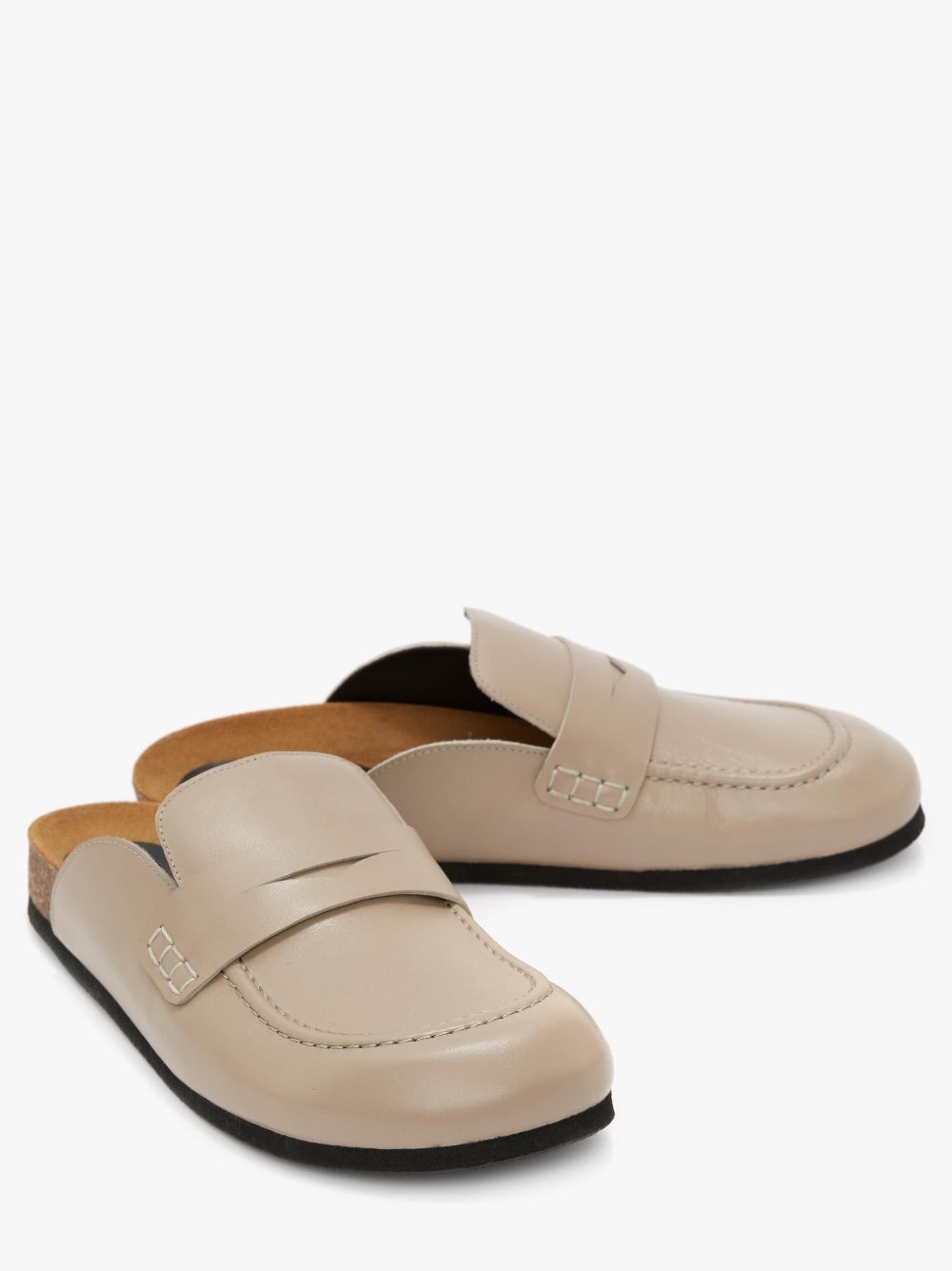 MEN'S LEATHER LOAFER MULES - 2