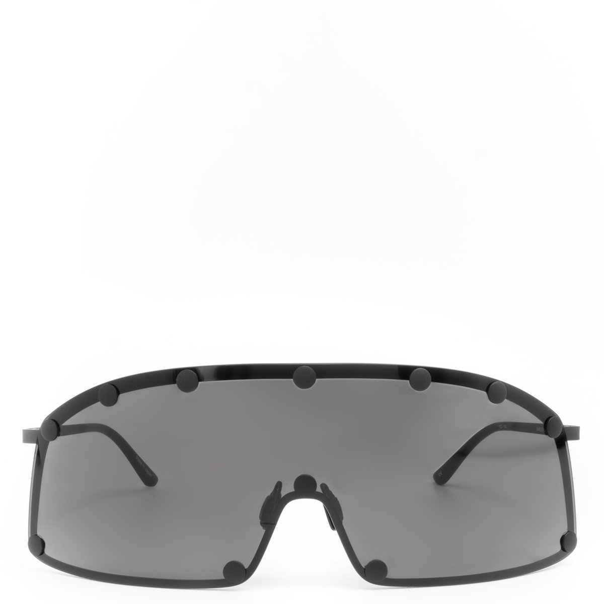 Black Lens Shield Sunglasses in Black - 1