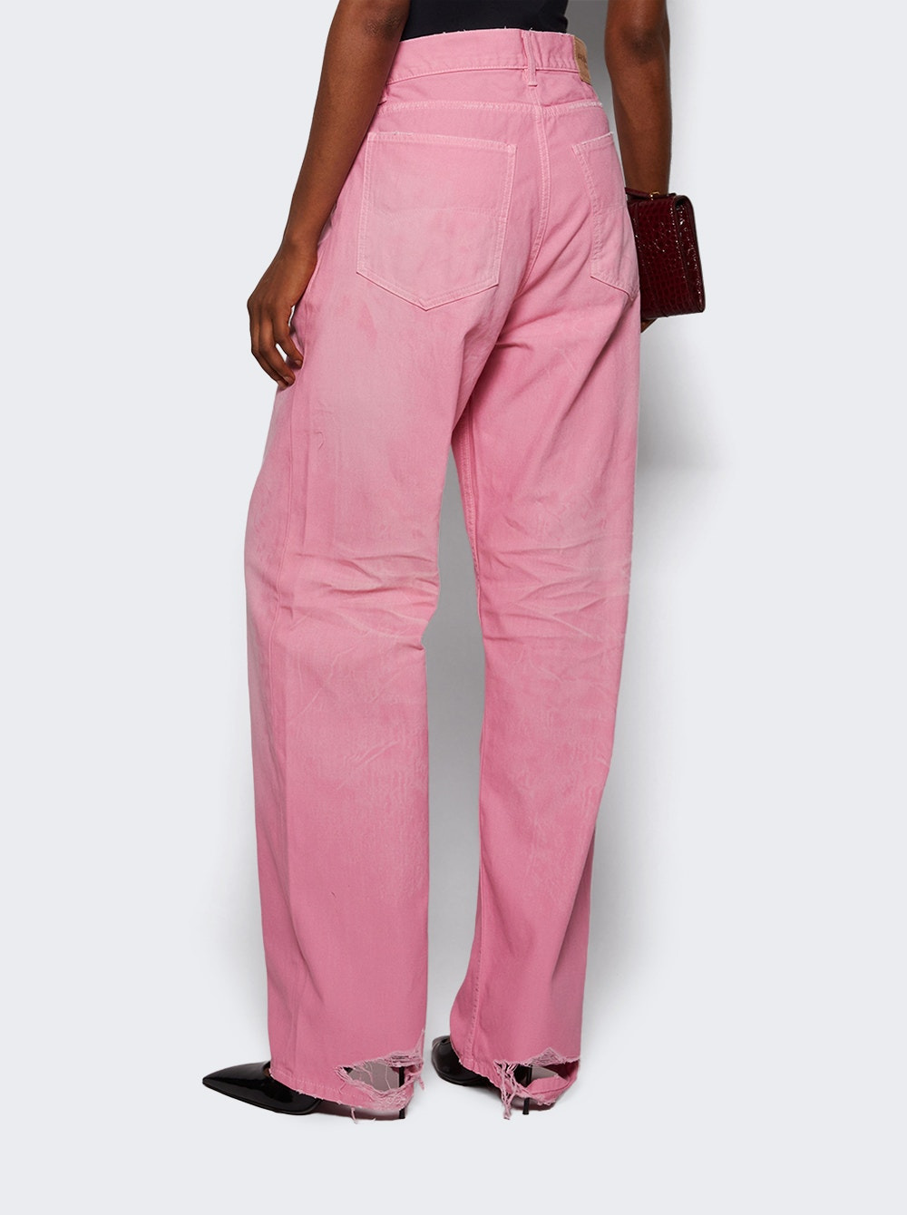 Loose Fit Jeans Faded Pink - 4