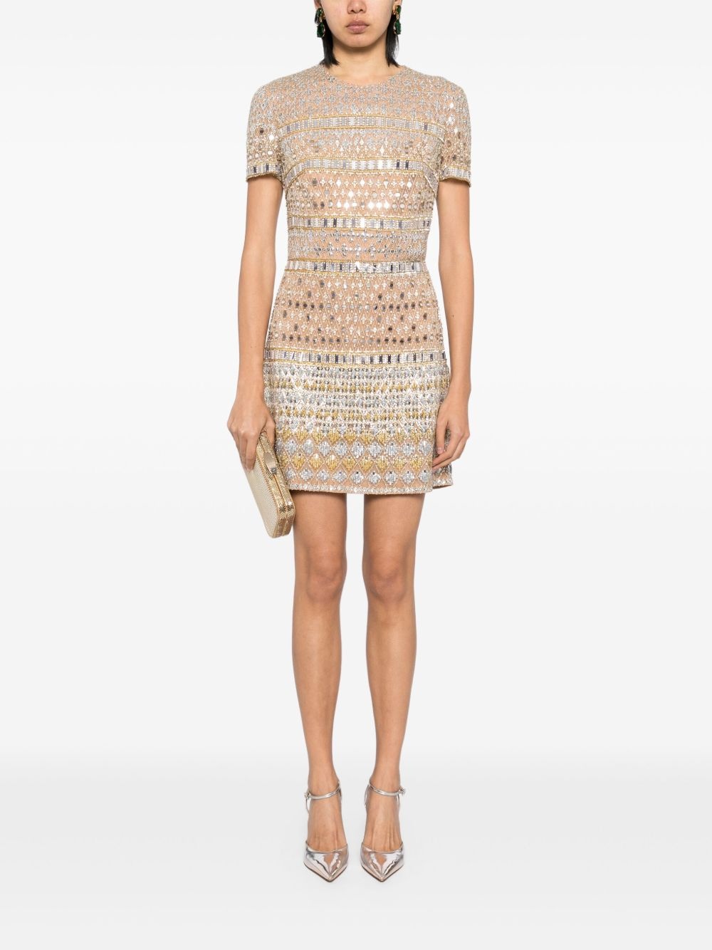 bead-embroidered dress - 2