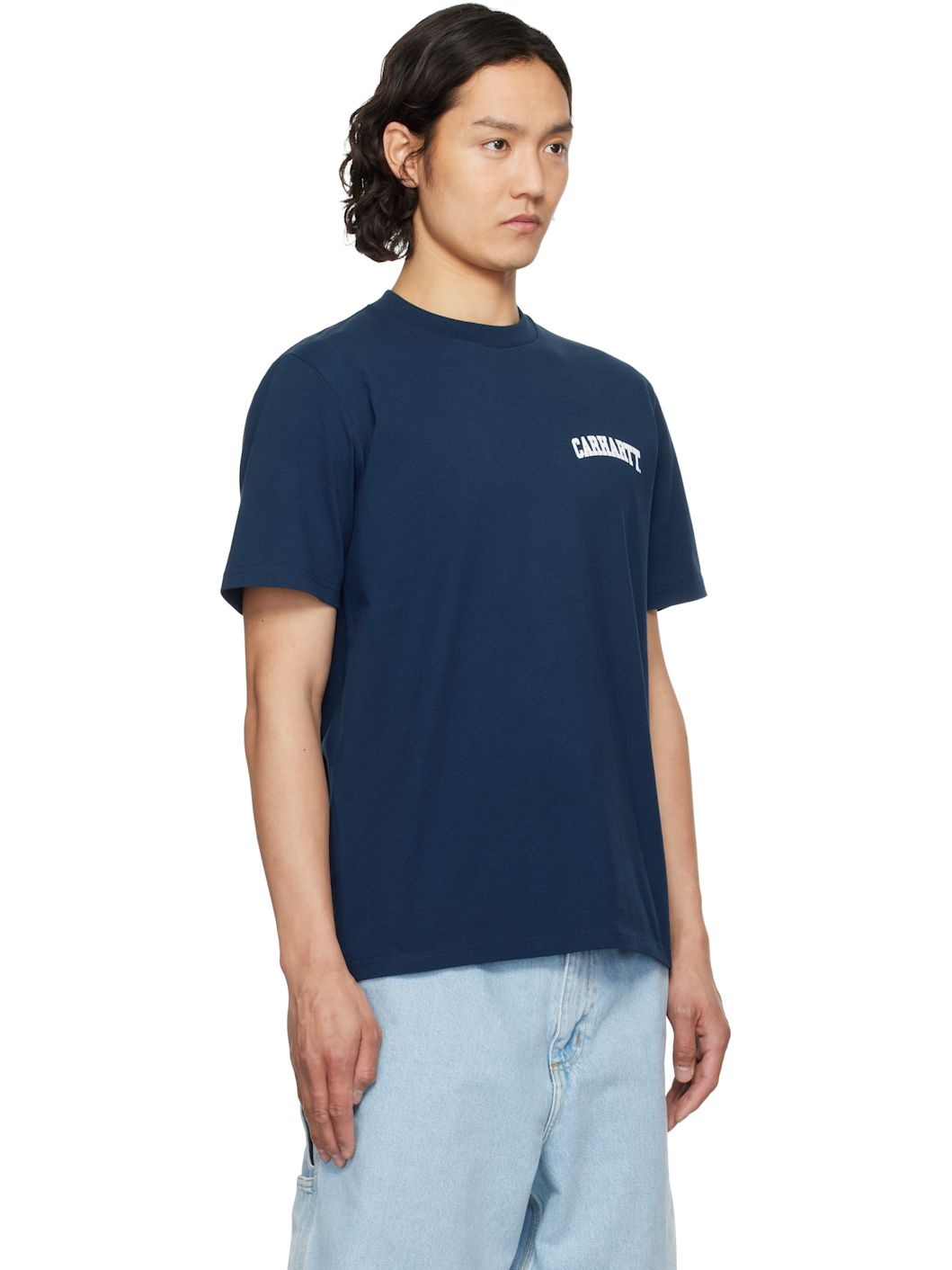 Navy S/S University Script T-Shirt - 2