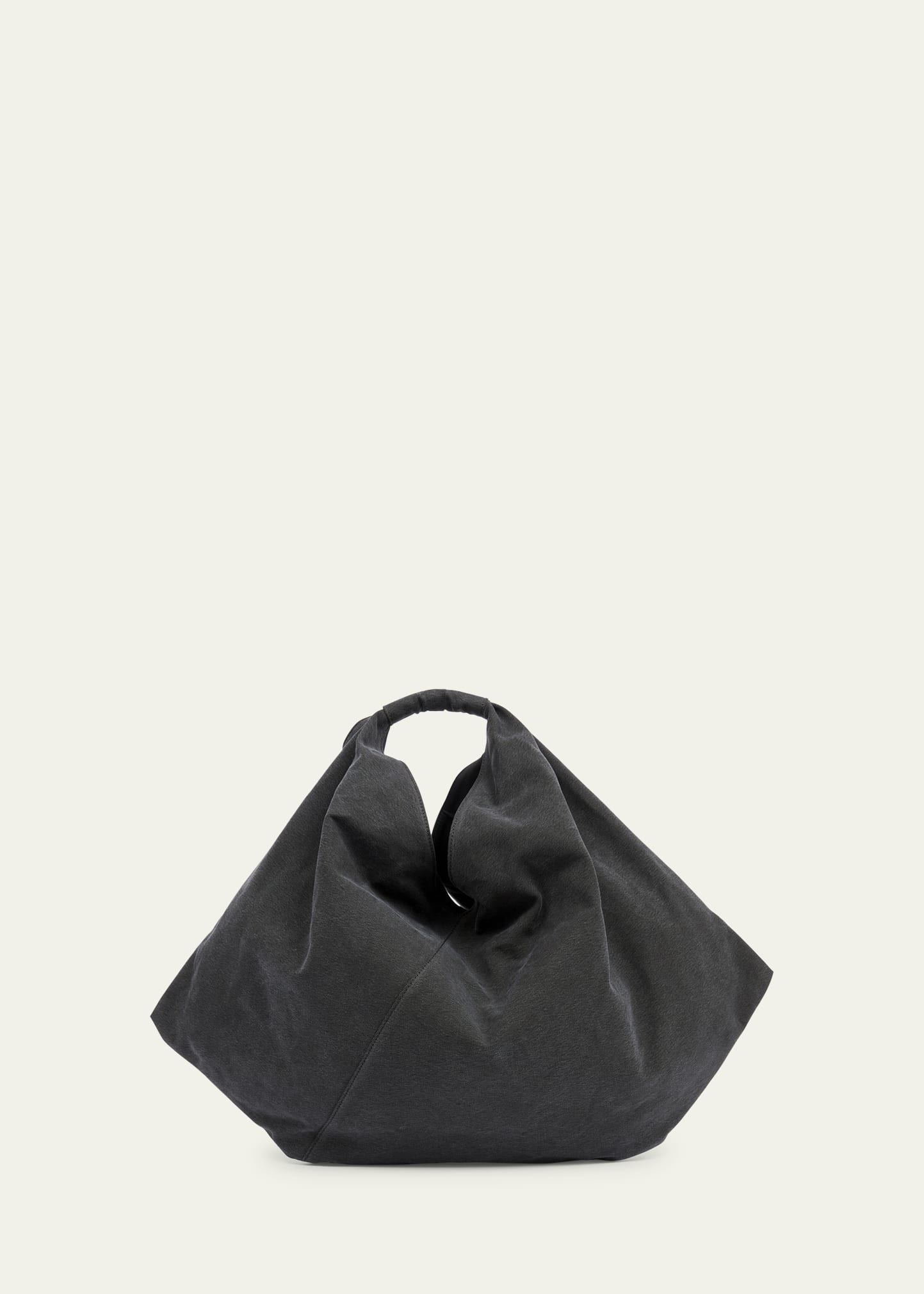 Japanese Draped Canvas Top-Handle Bag - 2