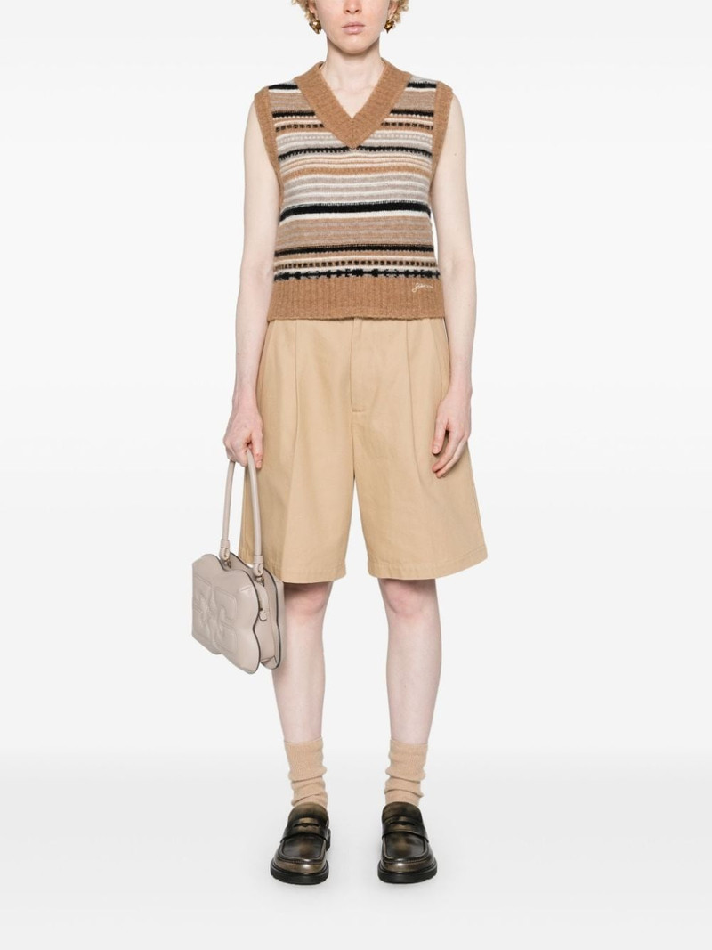 GANNI striped sleeveless jumper outlook