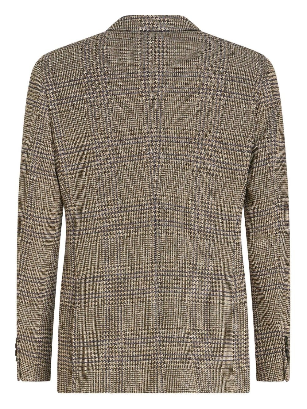 plaid-check pattern blazer - 5