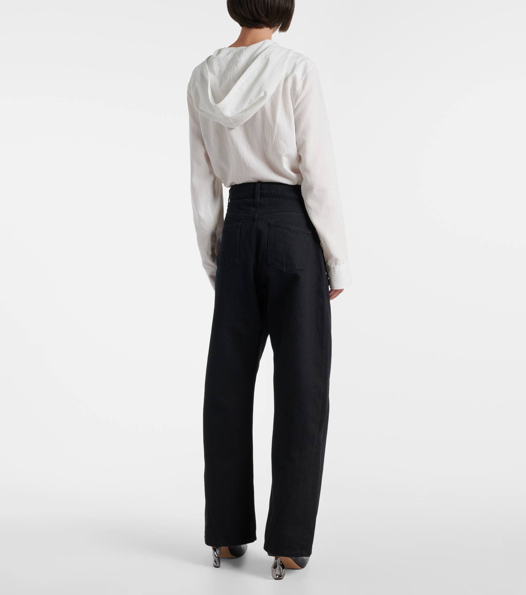 High-rise barrel-leg jeans - 3