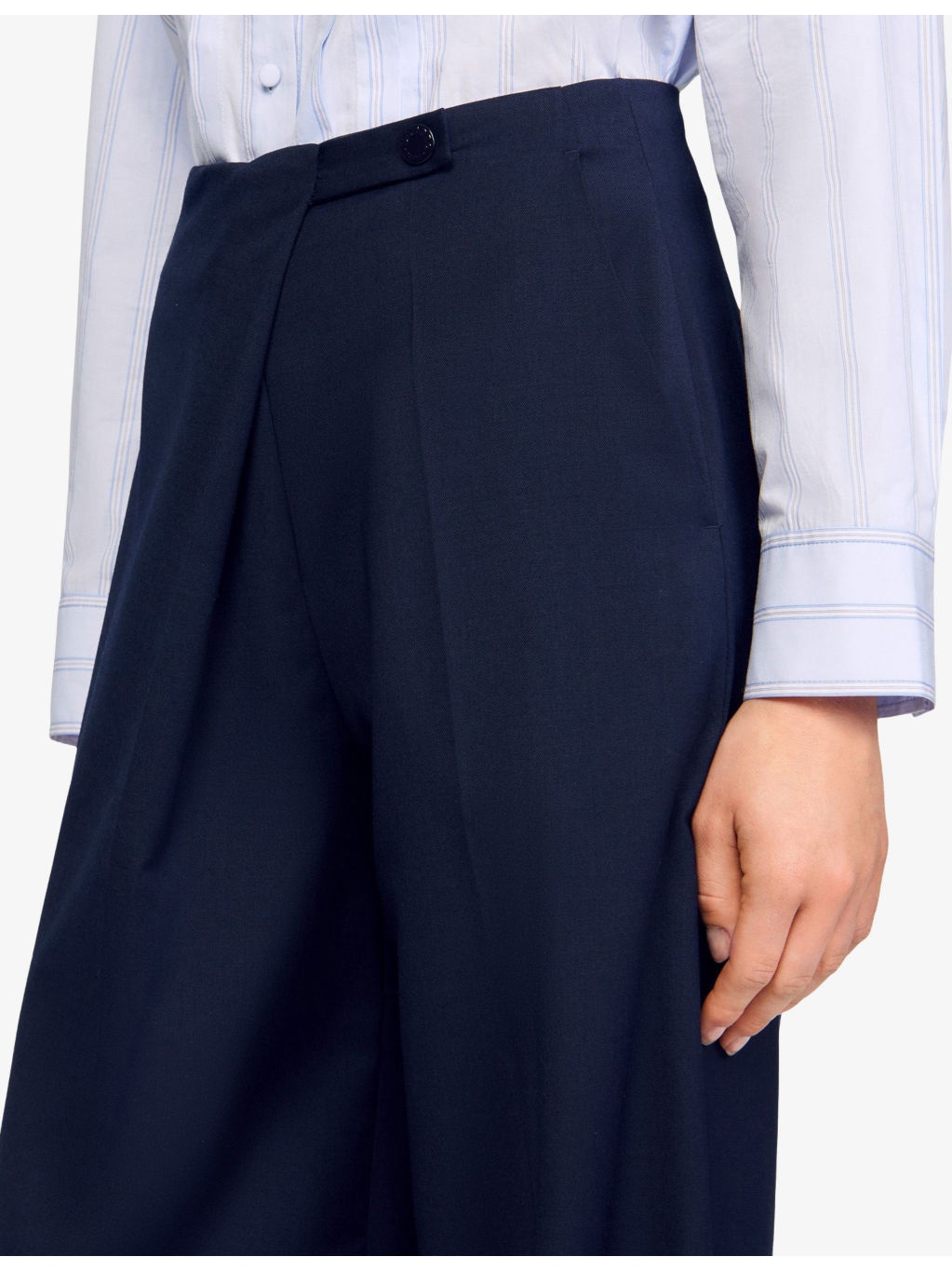Straight-Leg Mid-Rise Woven Trousers - 5