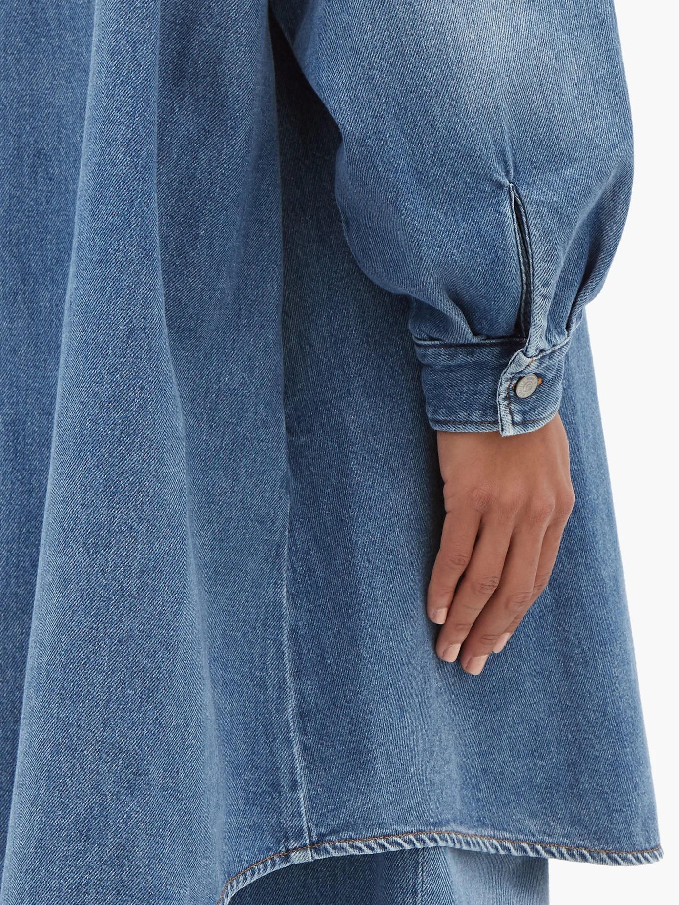 Oversized cotton-denim shirt - 4