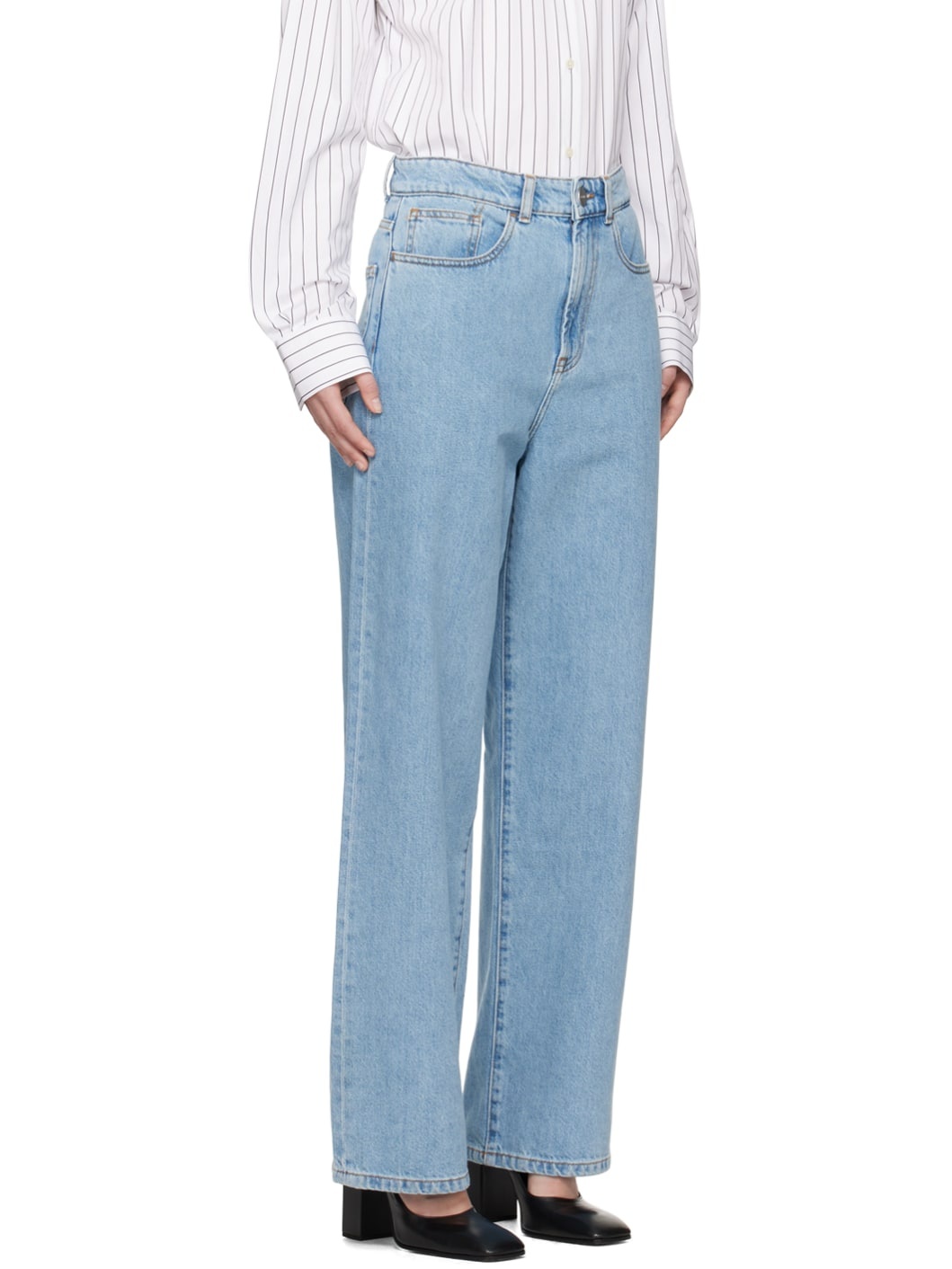 Blue Wide-Leg Jeans - 2