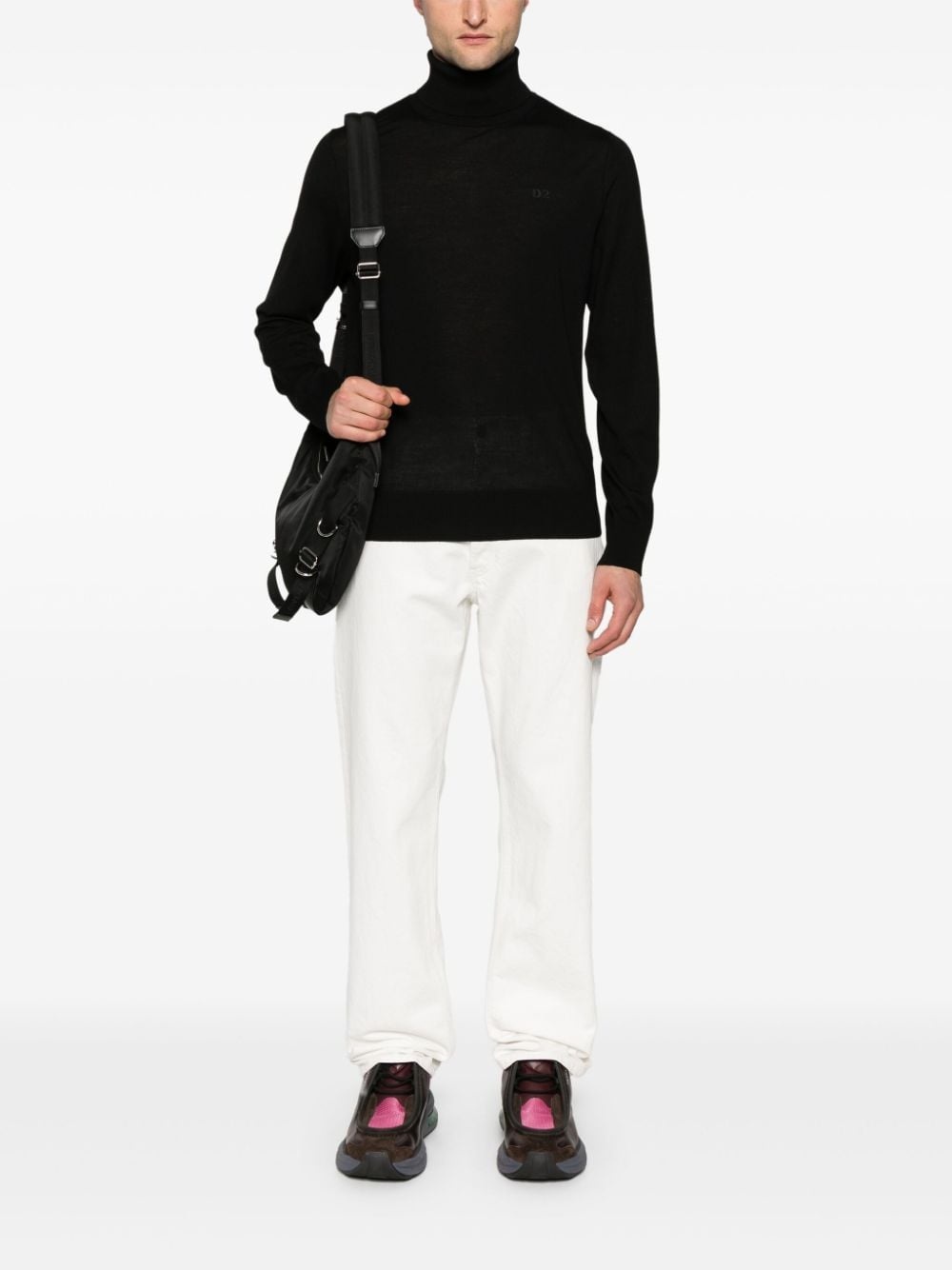 roll-neck virgin wool jumper - 2