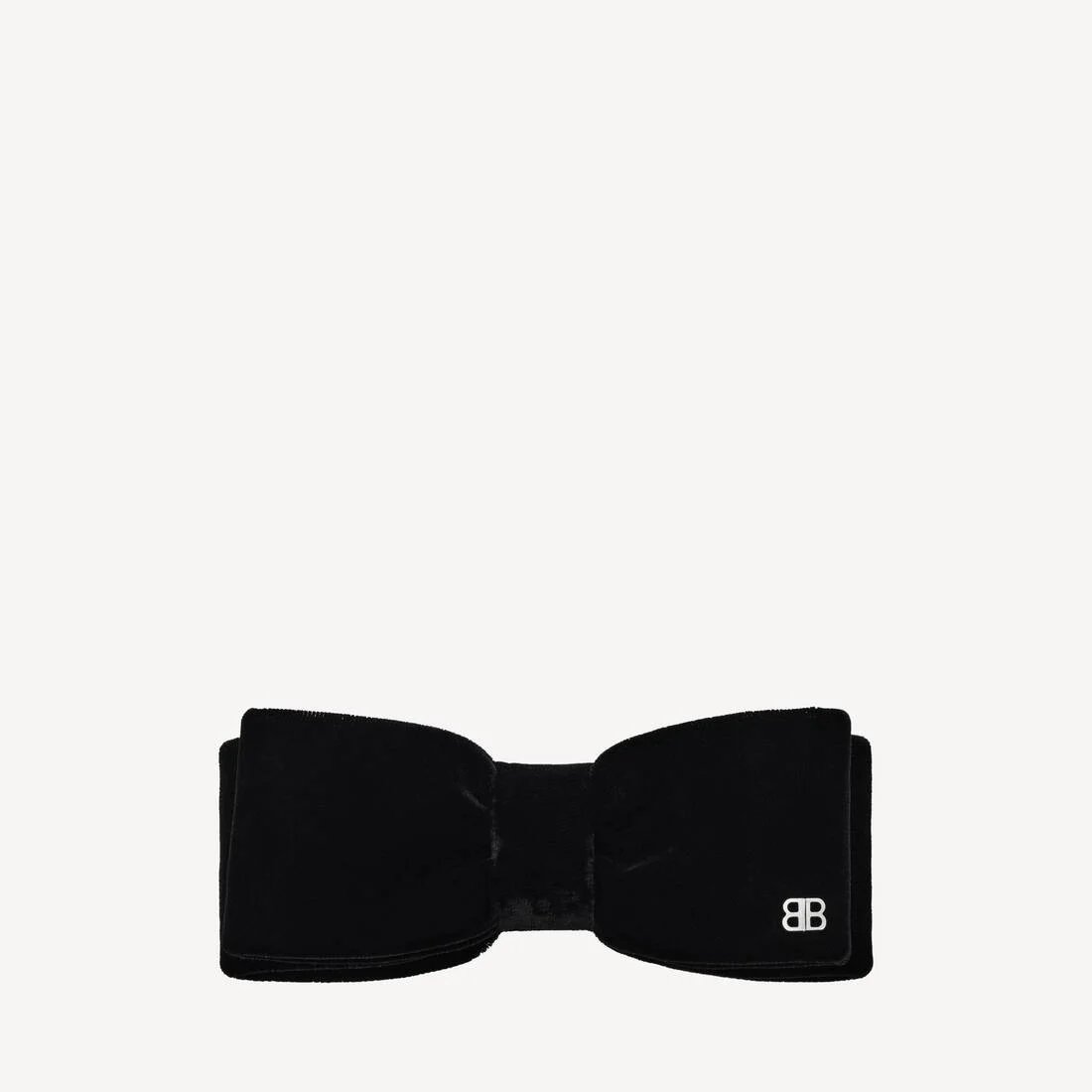 Women's Holli Hair Bow in Black/shiny Silver - 1