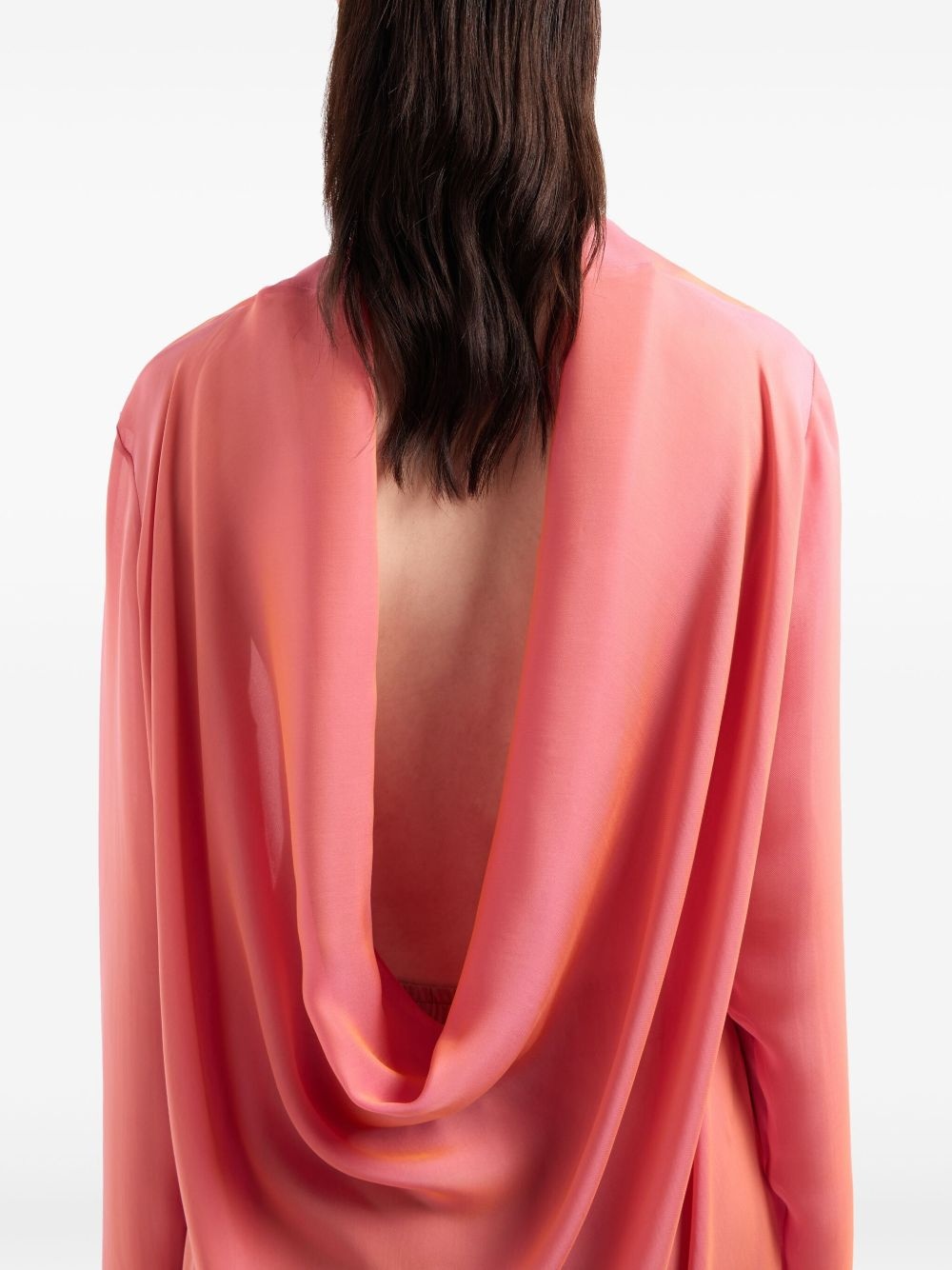 drap-detailing blouse - 4