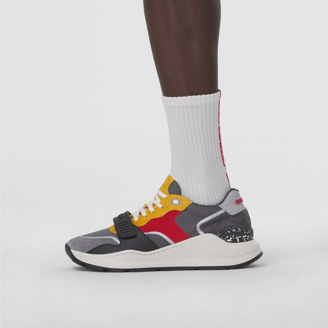 Suede, Leather and Mesh Sneakers - 4