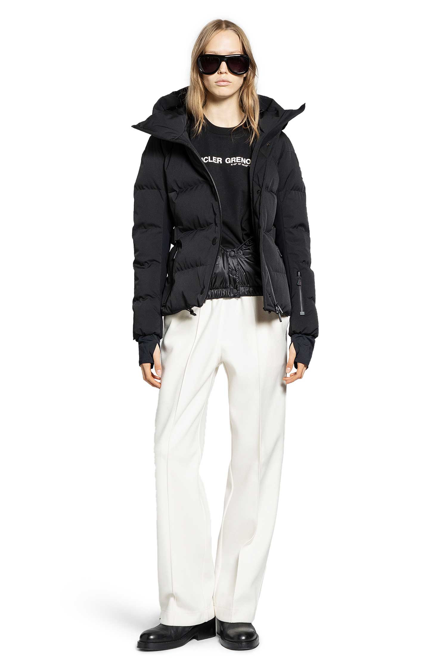 Moncler Grenoble Woman Black T-shirts & Tank Tops - 4