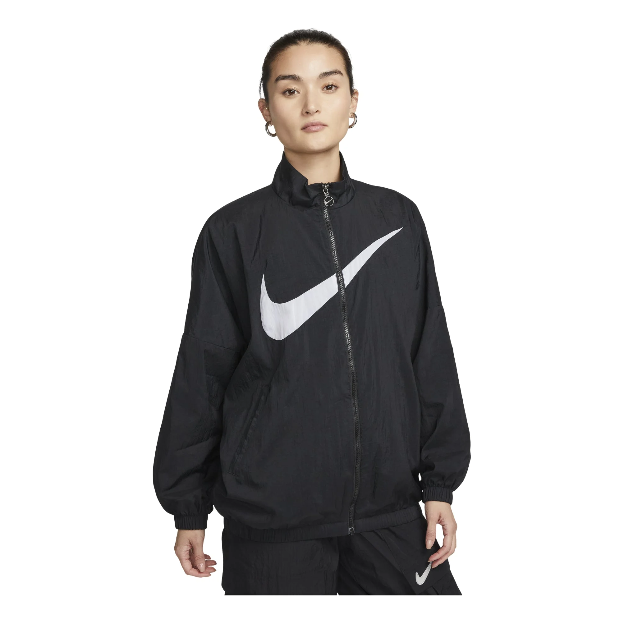 (WMNS) 나이키 운동복 정유 길쌈된 재킷 '블랙' DX5865-010 - 1