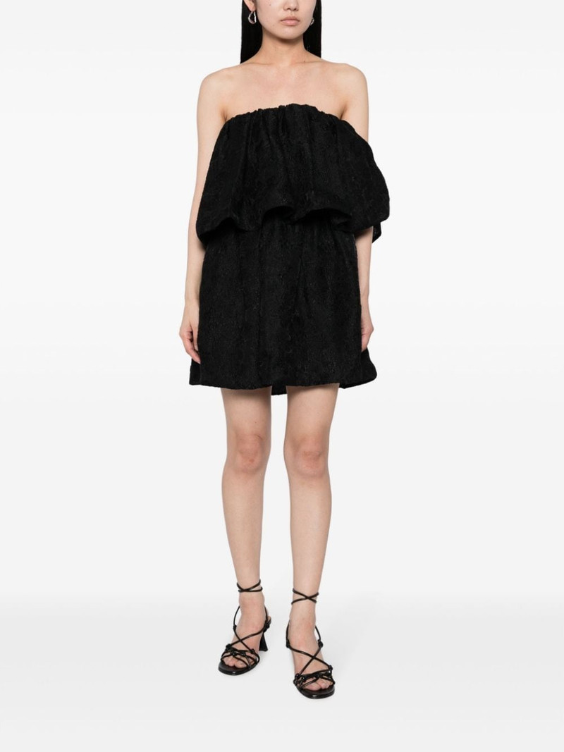 ULLA JOHNSON Oui floral-jacquard strapless minidress outlook