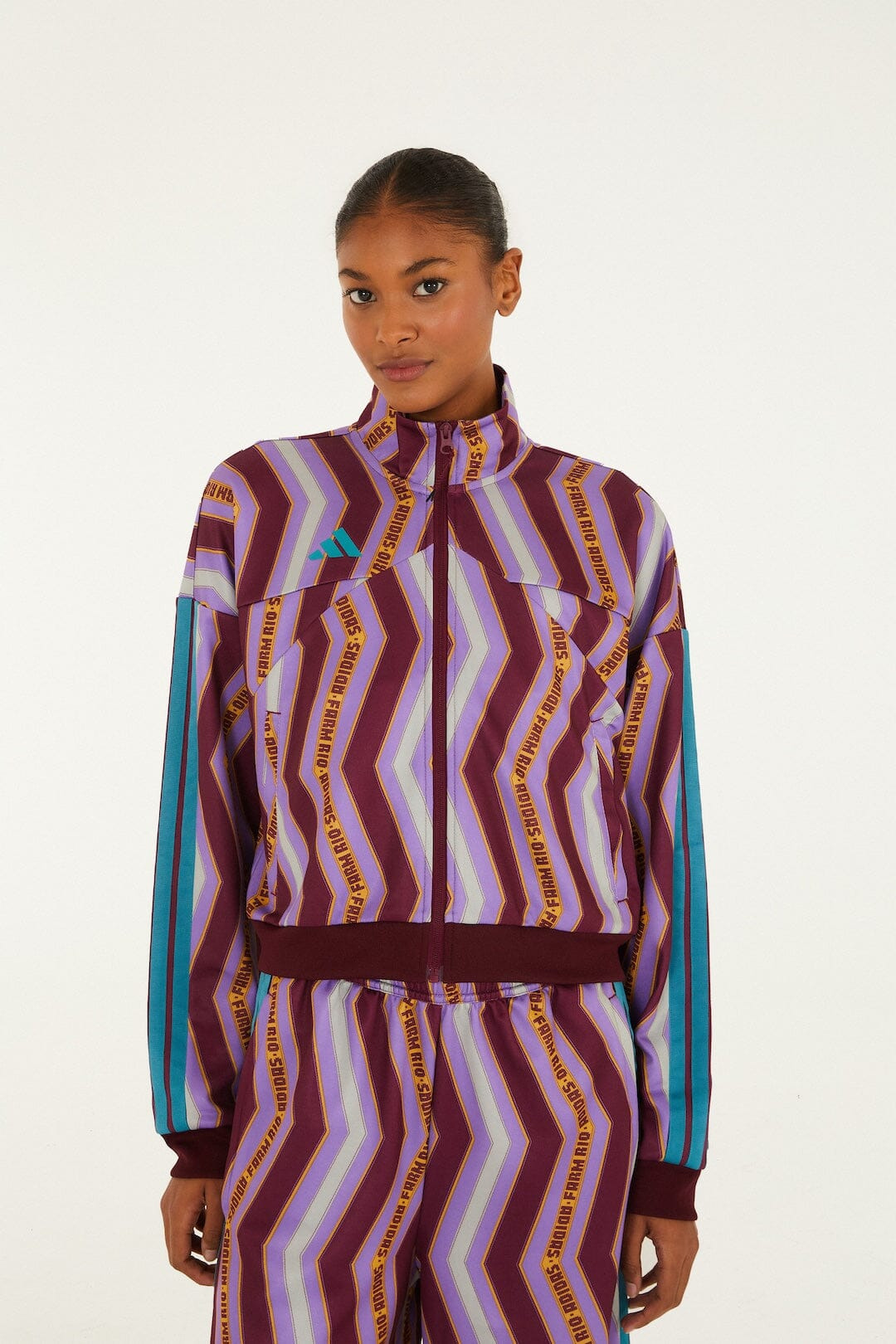 Zig Zag Stripes Lilac Adidas Tiro Jacket - 3