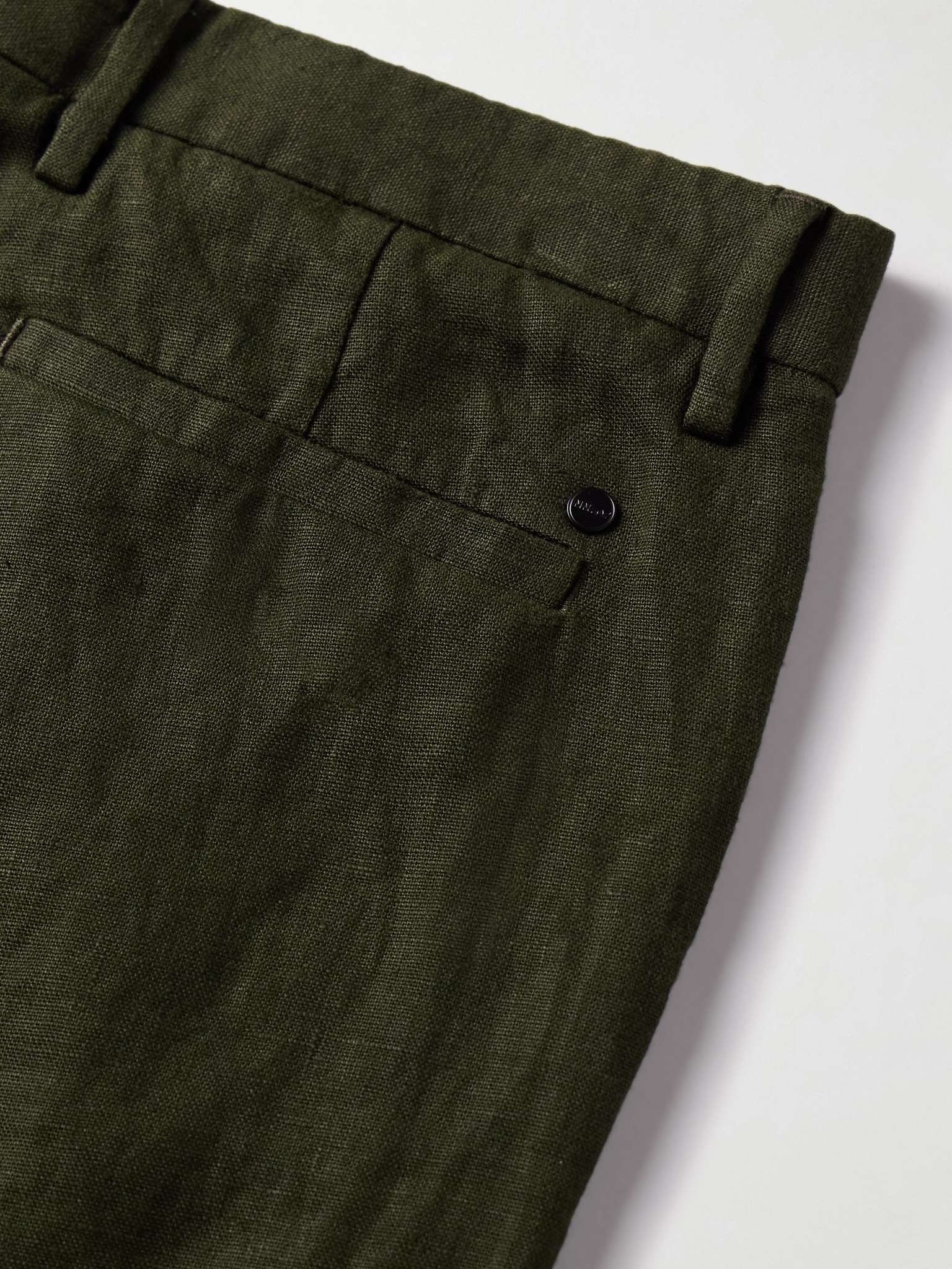 Theo 1454 Tapered Linen Trousers - 5