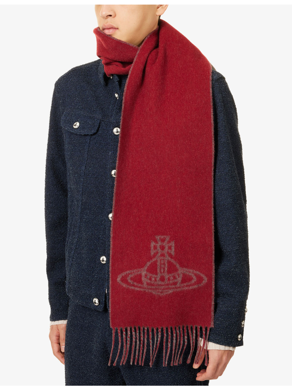 Single Orb Double Face Wool Scarf - 2