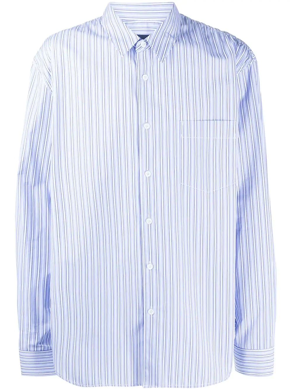 striped long-sleeved shirt  - 1