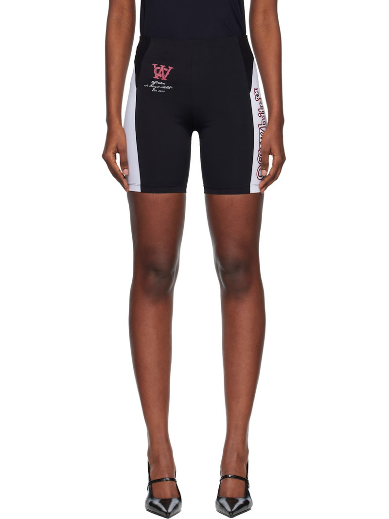 Black & White Tech Jer Serena Cycling Shorts 1