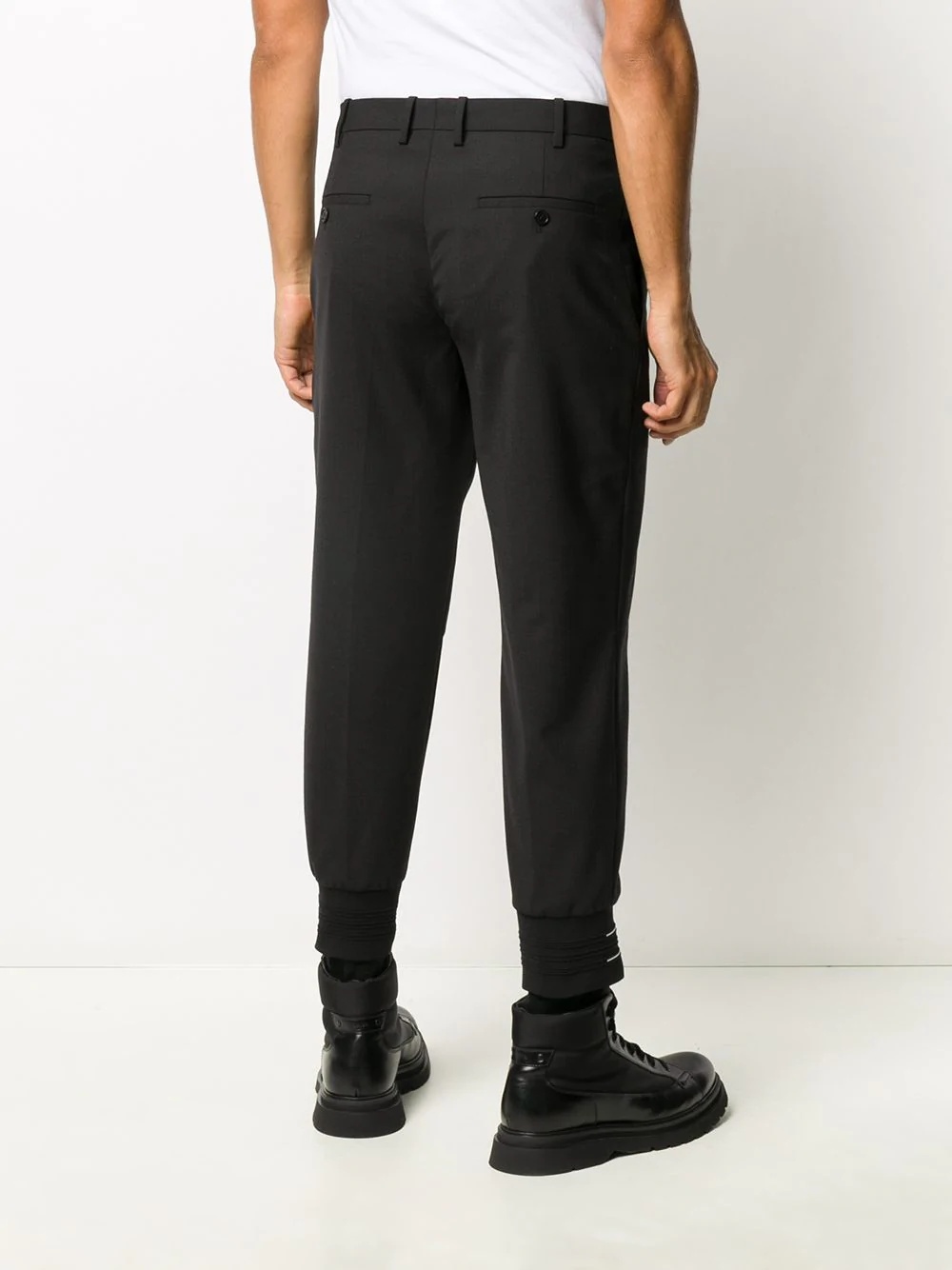 Travel rib-cuff slim-fit trousers - 4