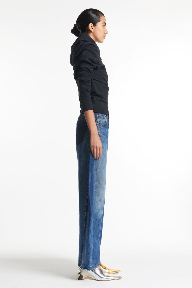 JERSEY COWL NECK TOP BLACK 3