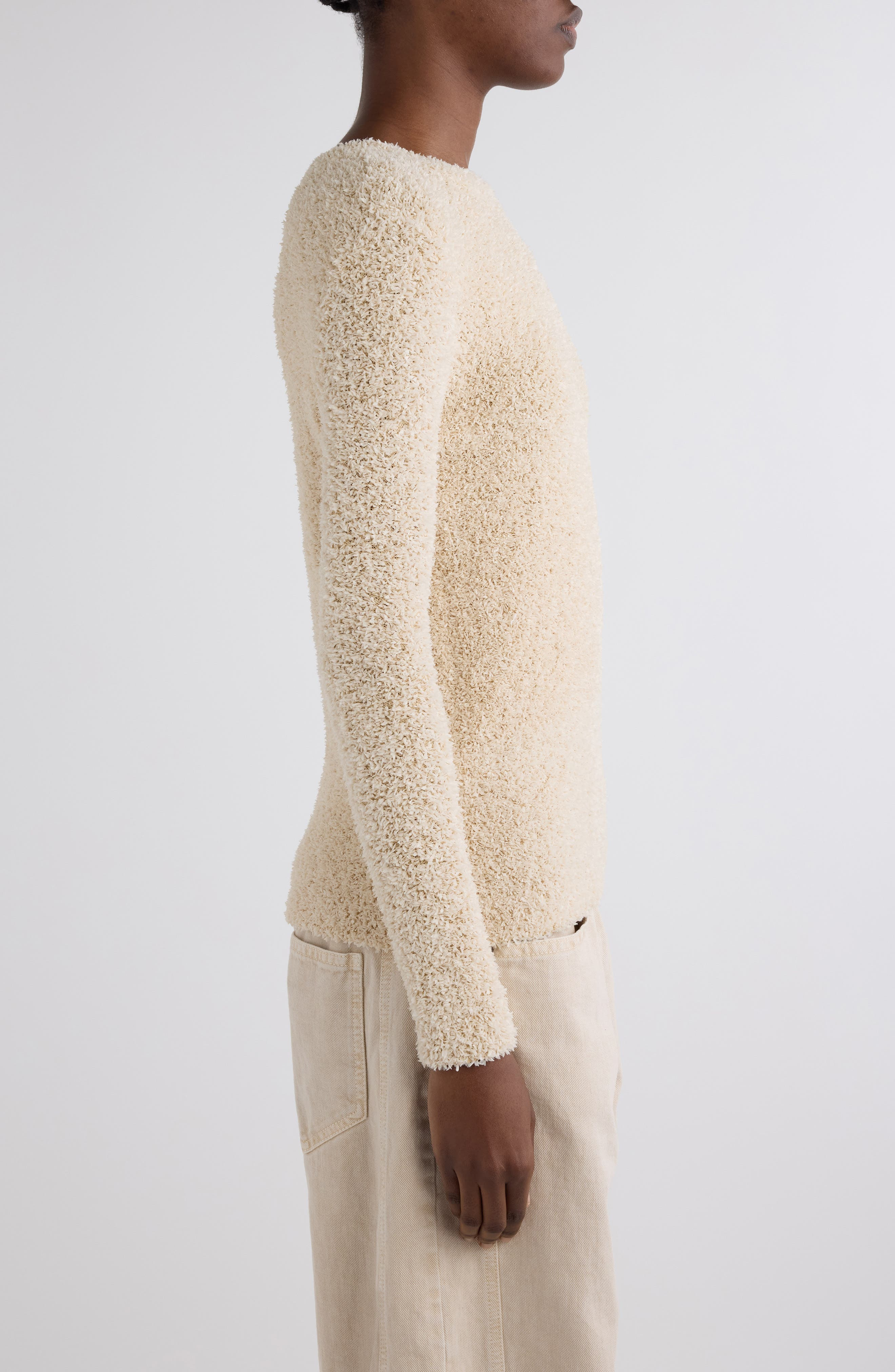 Isabel Marant Bethany Bouclé Sweater in Ecru at Nordstrom - 4