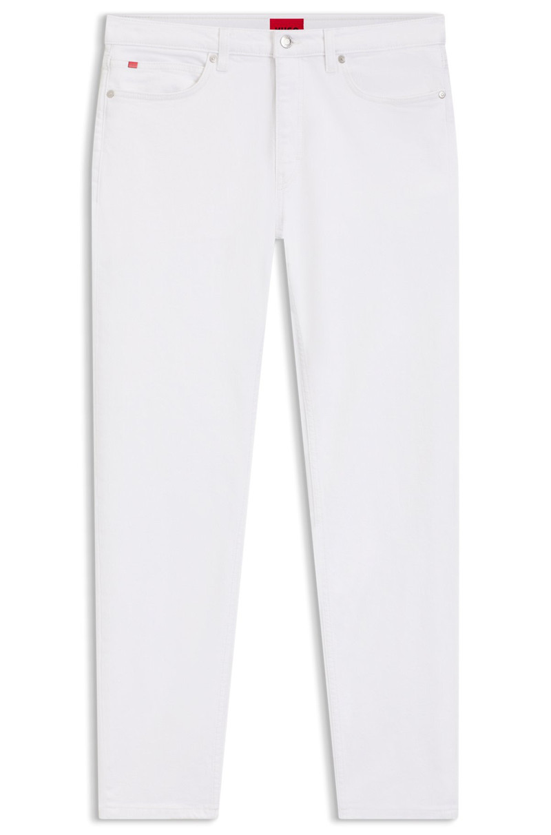 EXTRA-SLIM-FIT JEANS IN WHITE STRETCH DENIM 1
