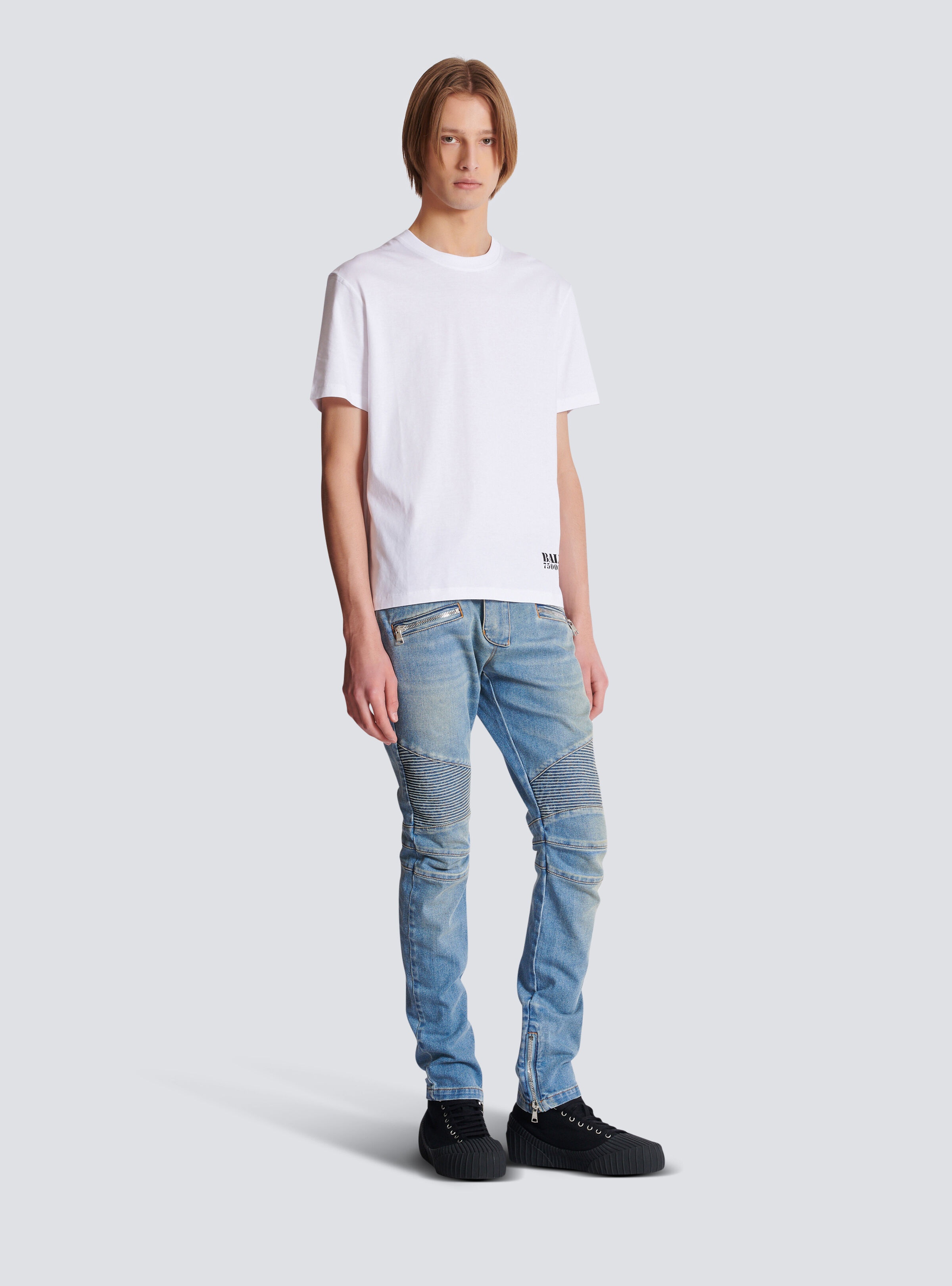 Small Balmain Stamp printed T-shirt - 3