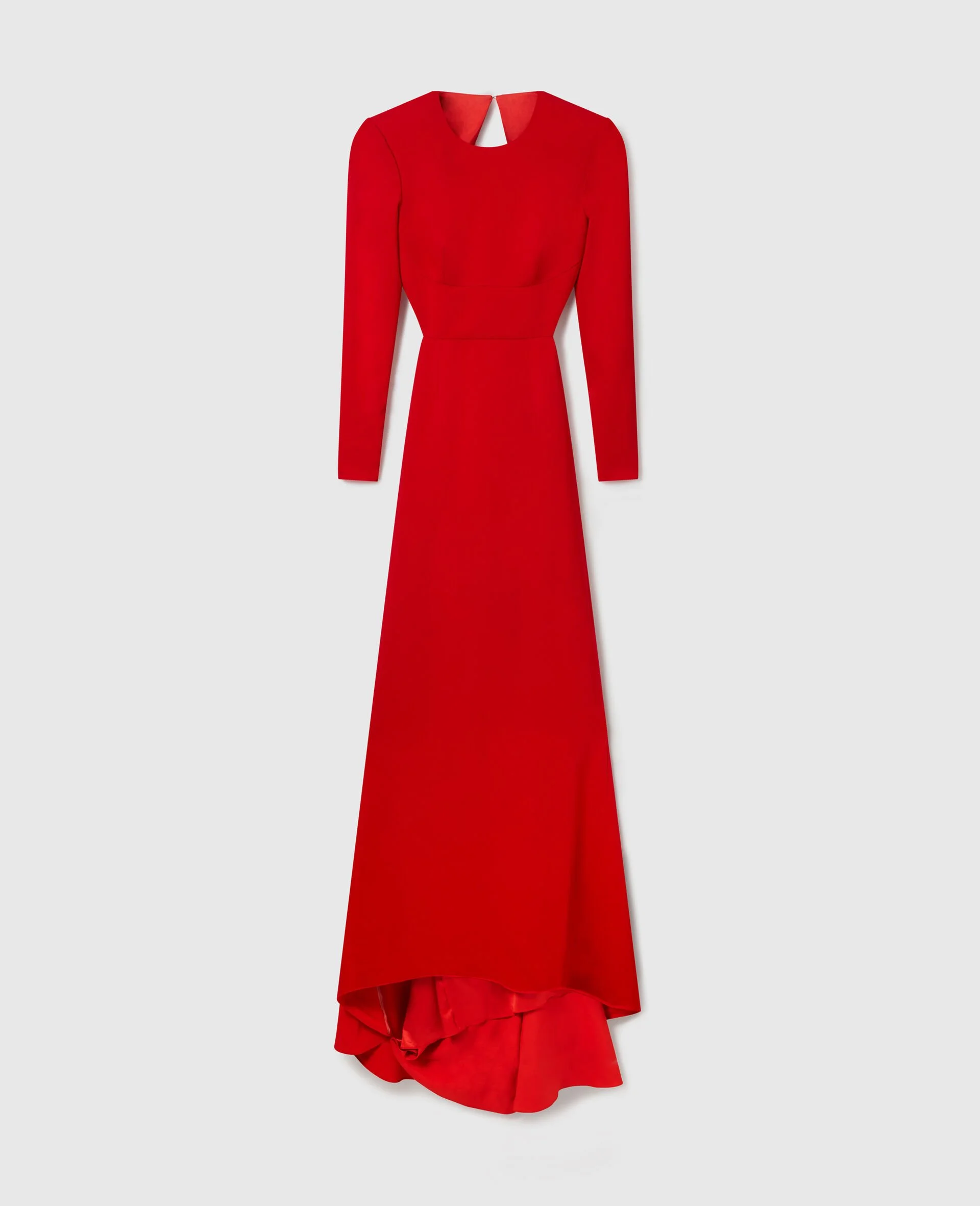 Backless Long-Sleeve Floor-Length Dress - 1