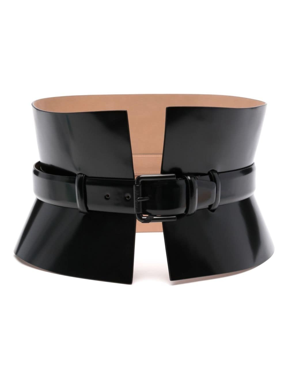 bustier leather belt - 1