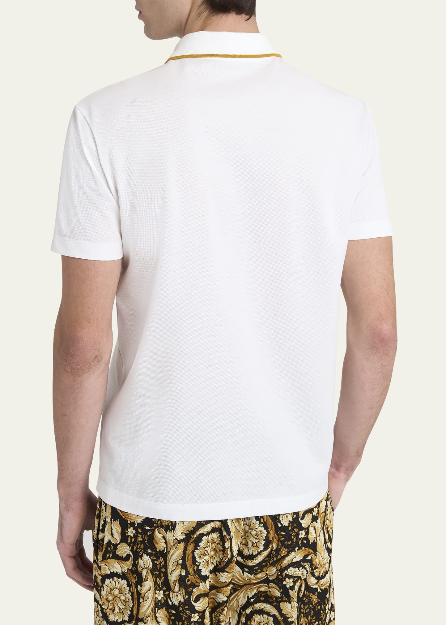 Men's Barocco Crest Pique Polo Shirt - 3