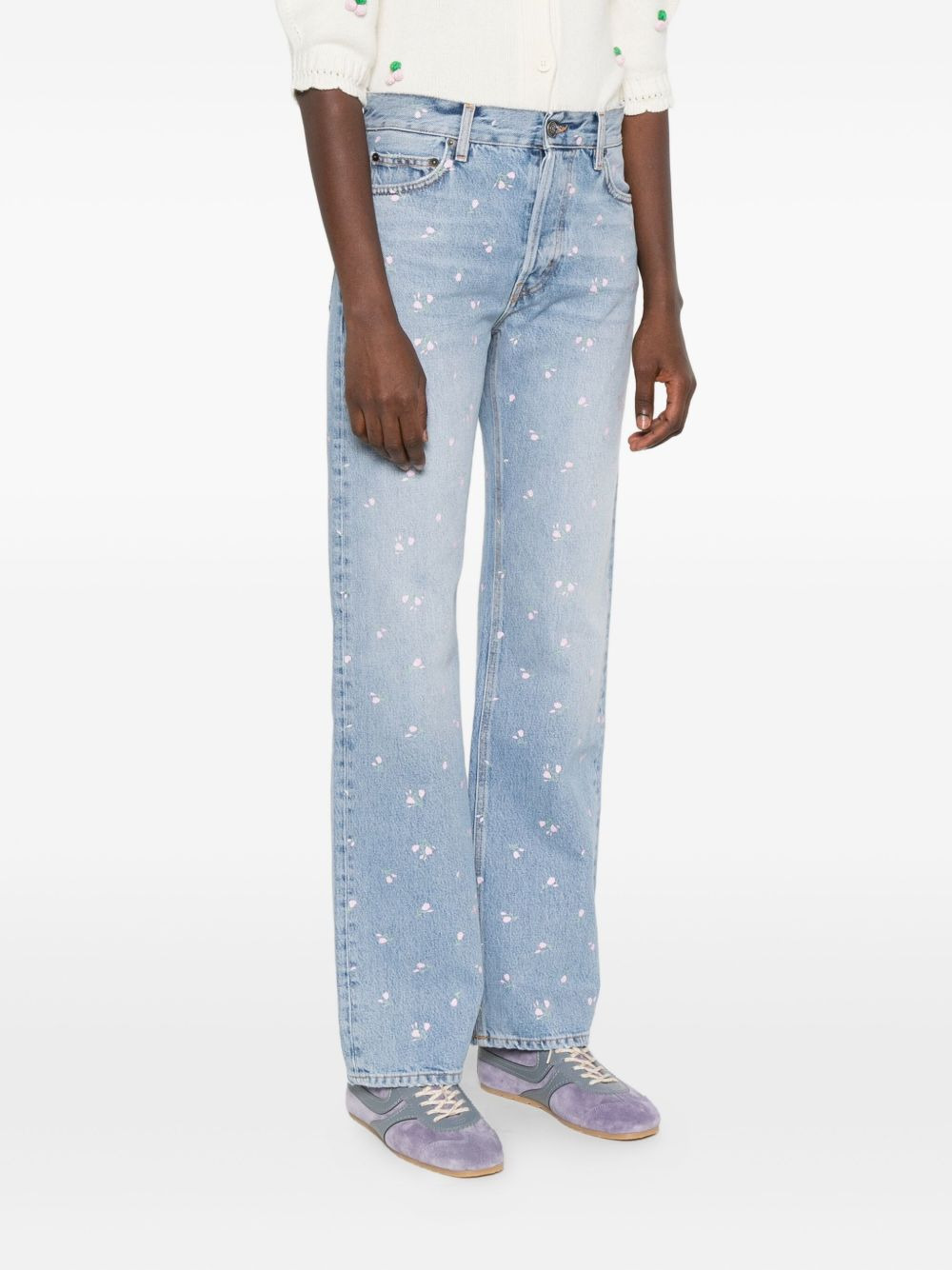 floral-print jeans - 3