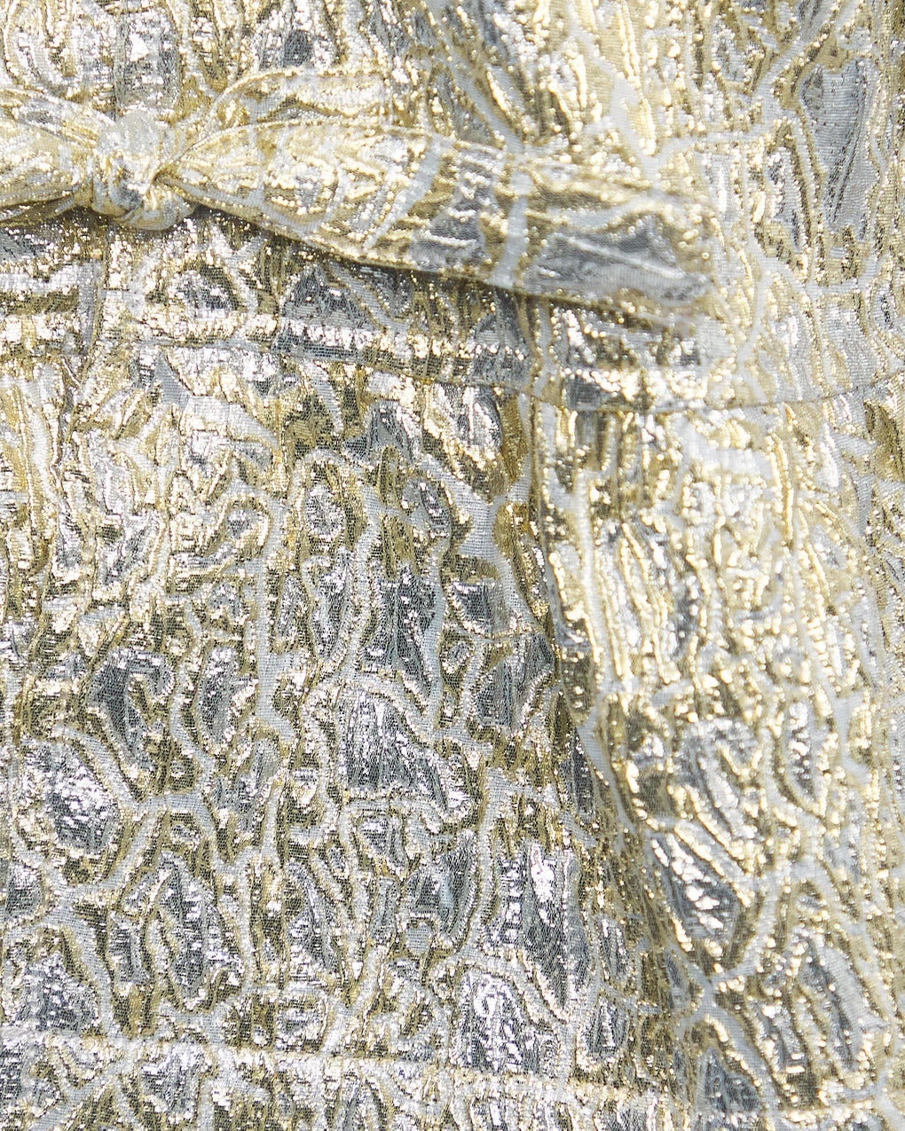 Blouse Metallic Cloque Peplum Silver/guld - 6