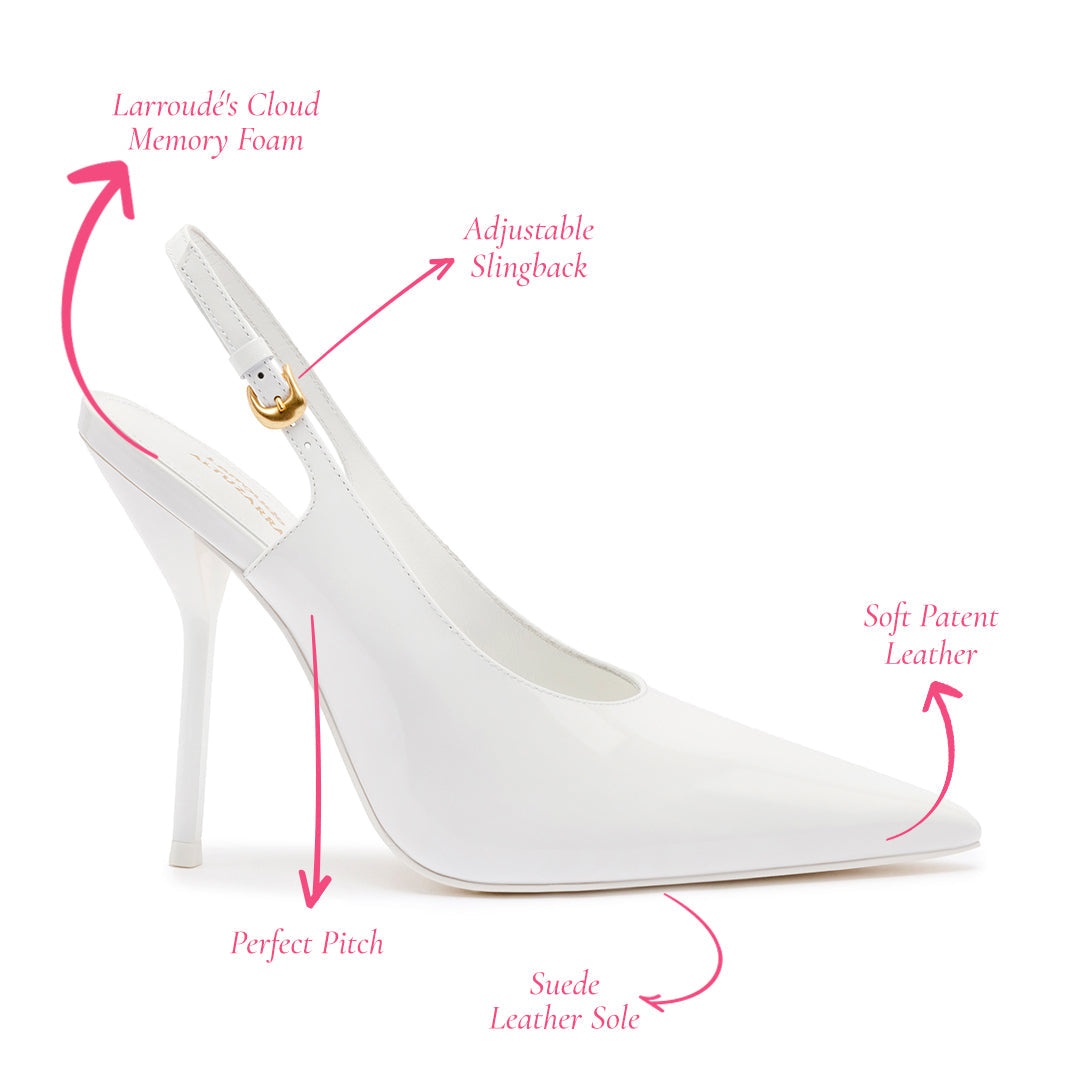 LARROUDÉ X ALTUZARRA PUMP IN WHITE PATENT LEATHER - 5