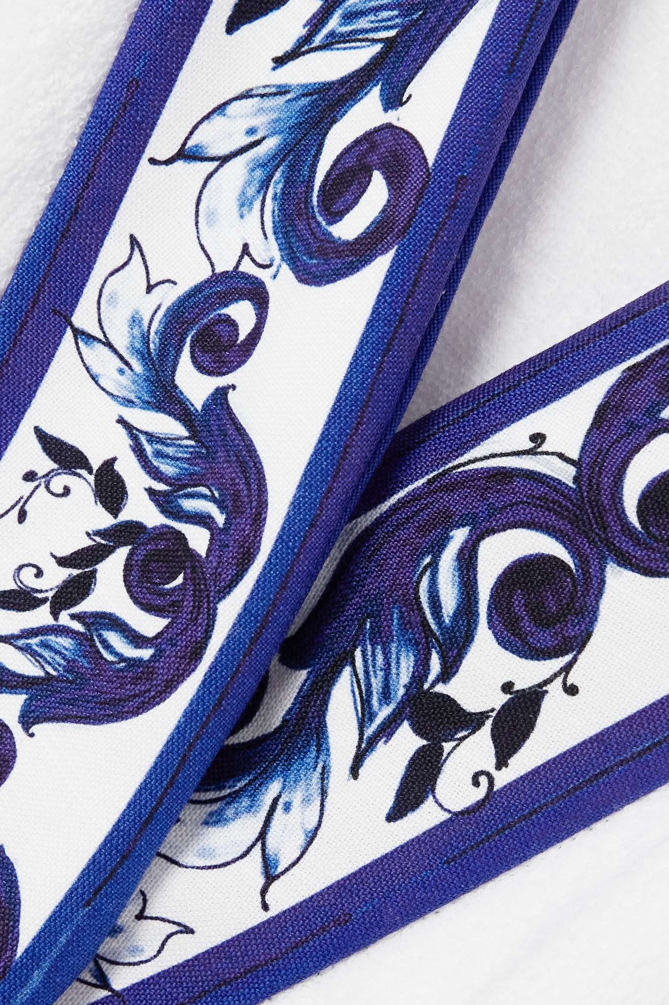 Printed cotton-terry robe - 4
