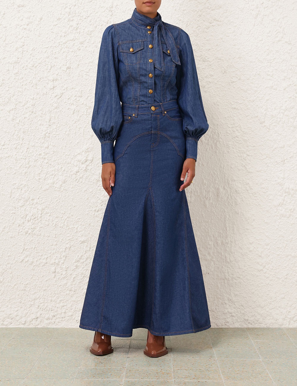 DENIM MAXI SKIRT - 2