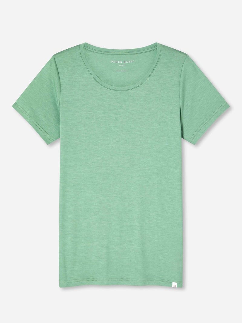 Women's T-Shirt Lara Micro Modal Stretch Sage Green - 1