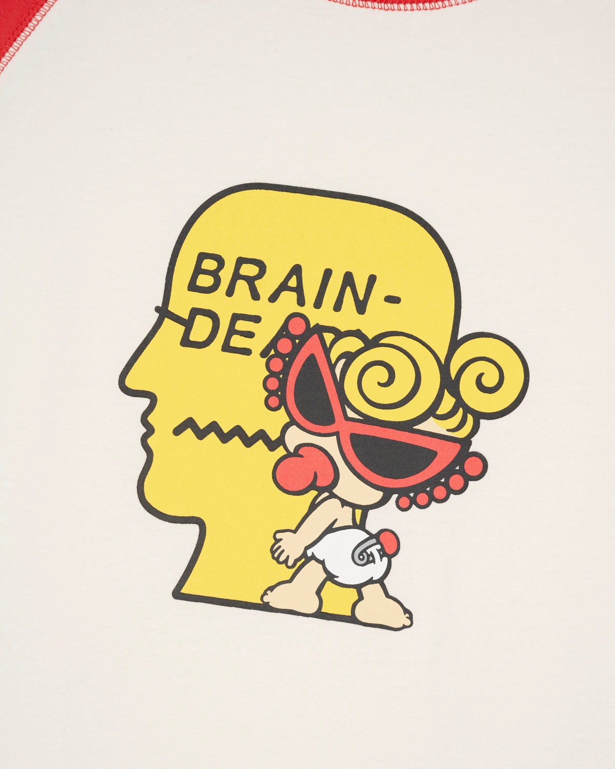 Brain Dead x Hysteric Mini Raglan Baseball Shirt - White - 3