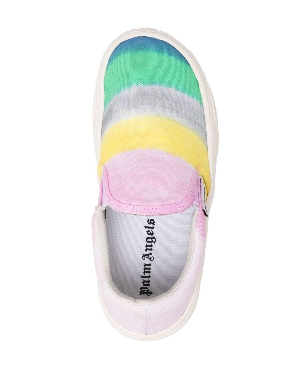 gradient-pattern canvas slip-on trainers - 7