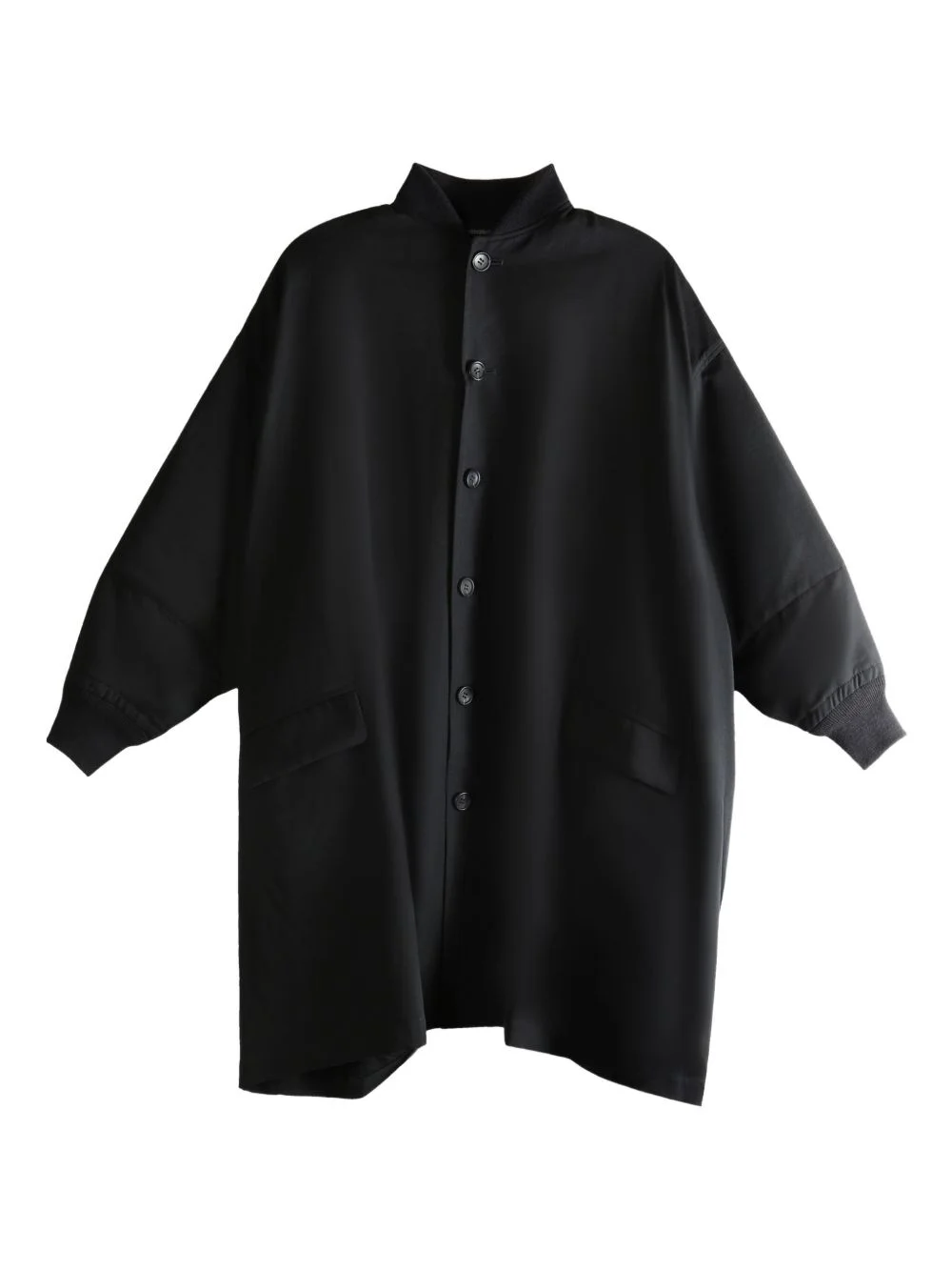 button wool coat - 1