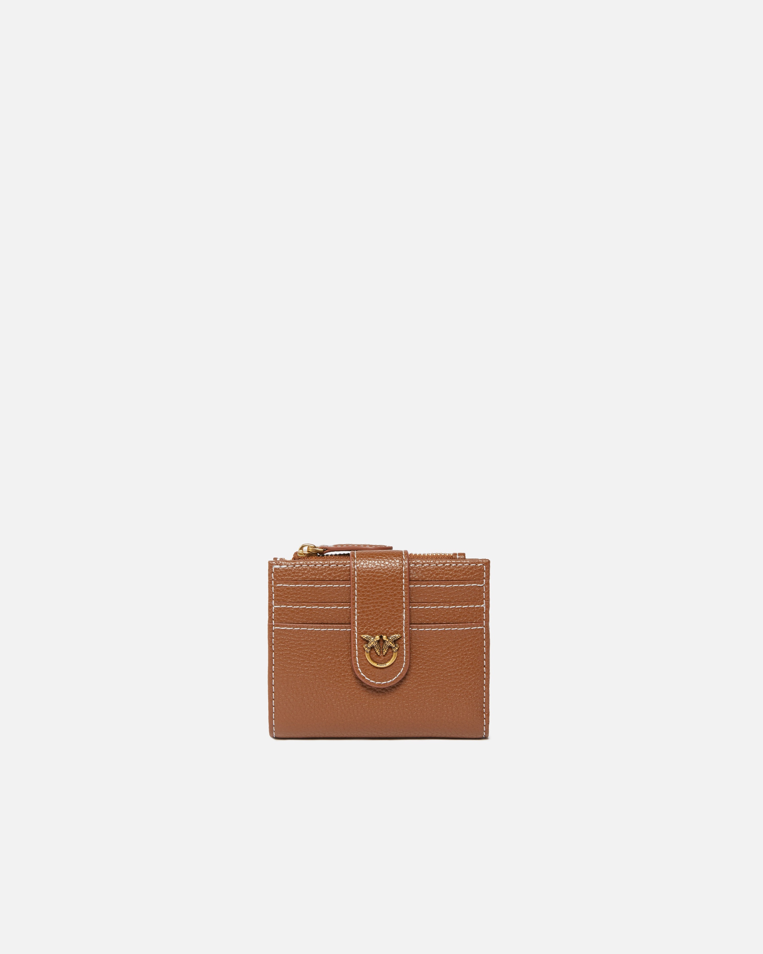 SMALL TUMBLED LEATHER WALLET - 1