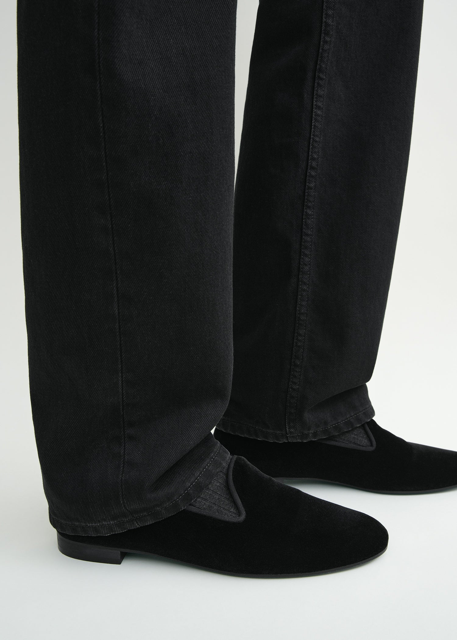 Velvet loafers black - 2