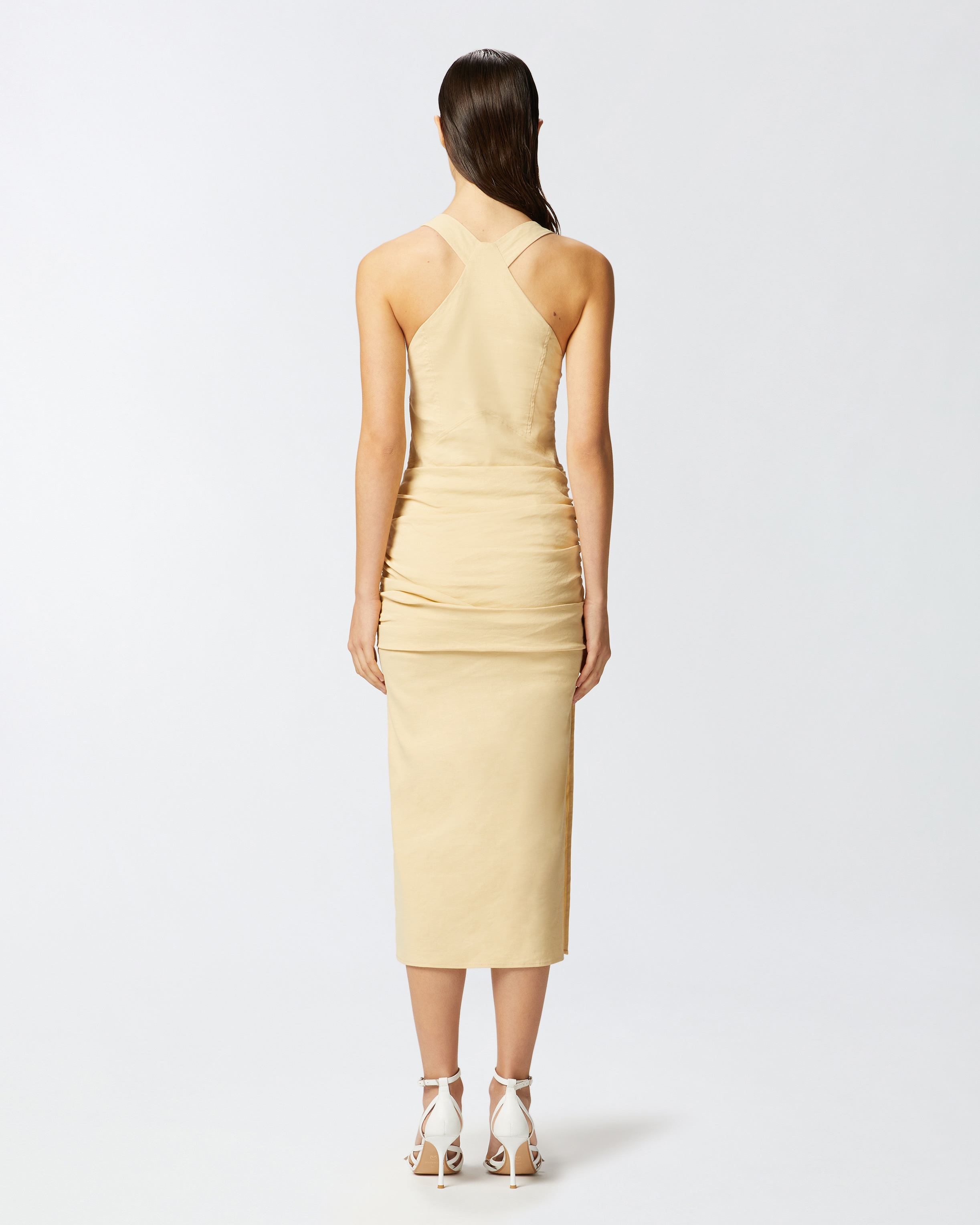 LINEN TANK TOP DRESS WITH BUTTONS - 4