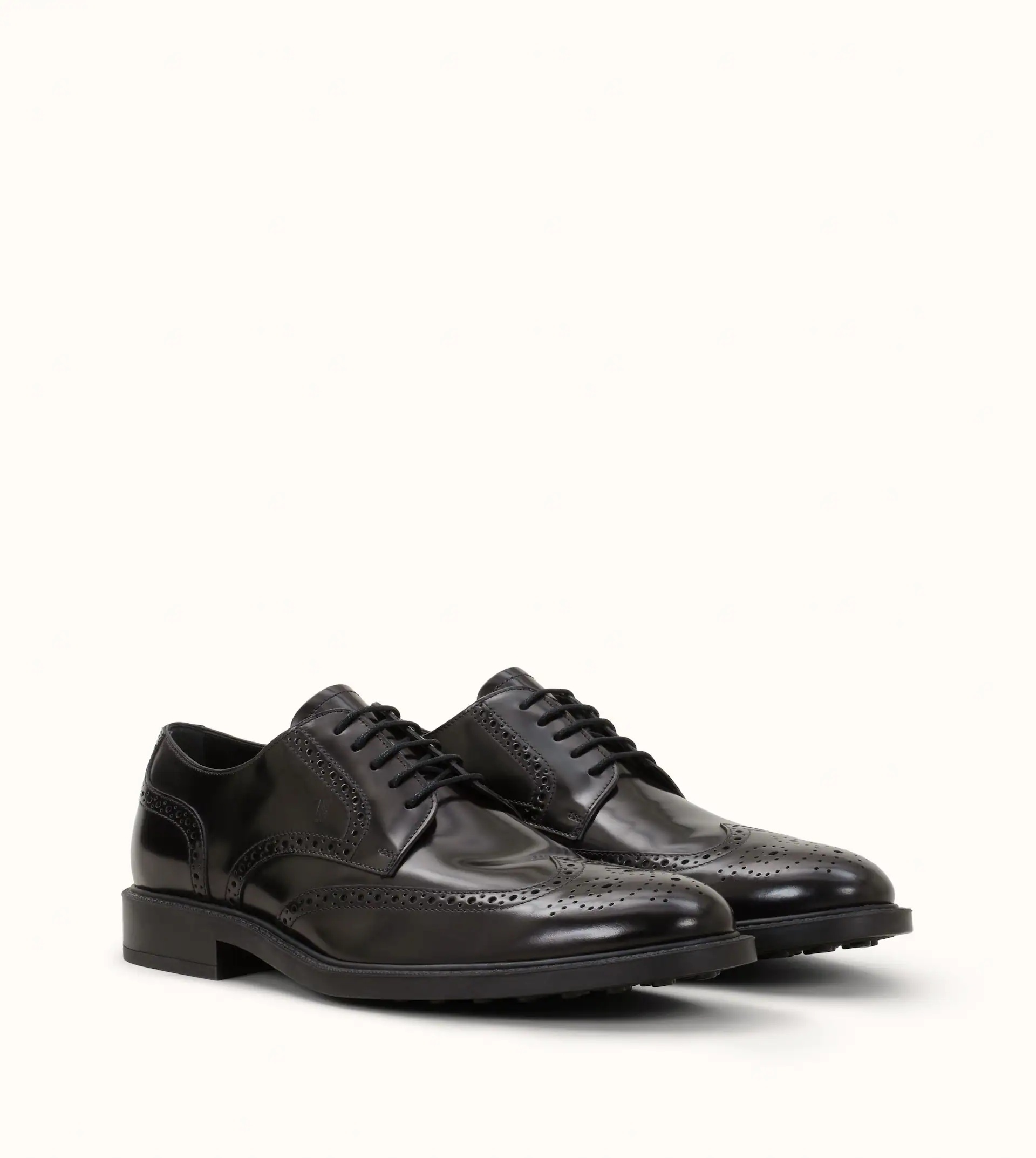 LACE-UP IN LEATHER - BLACK - 4
